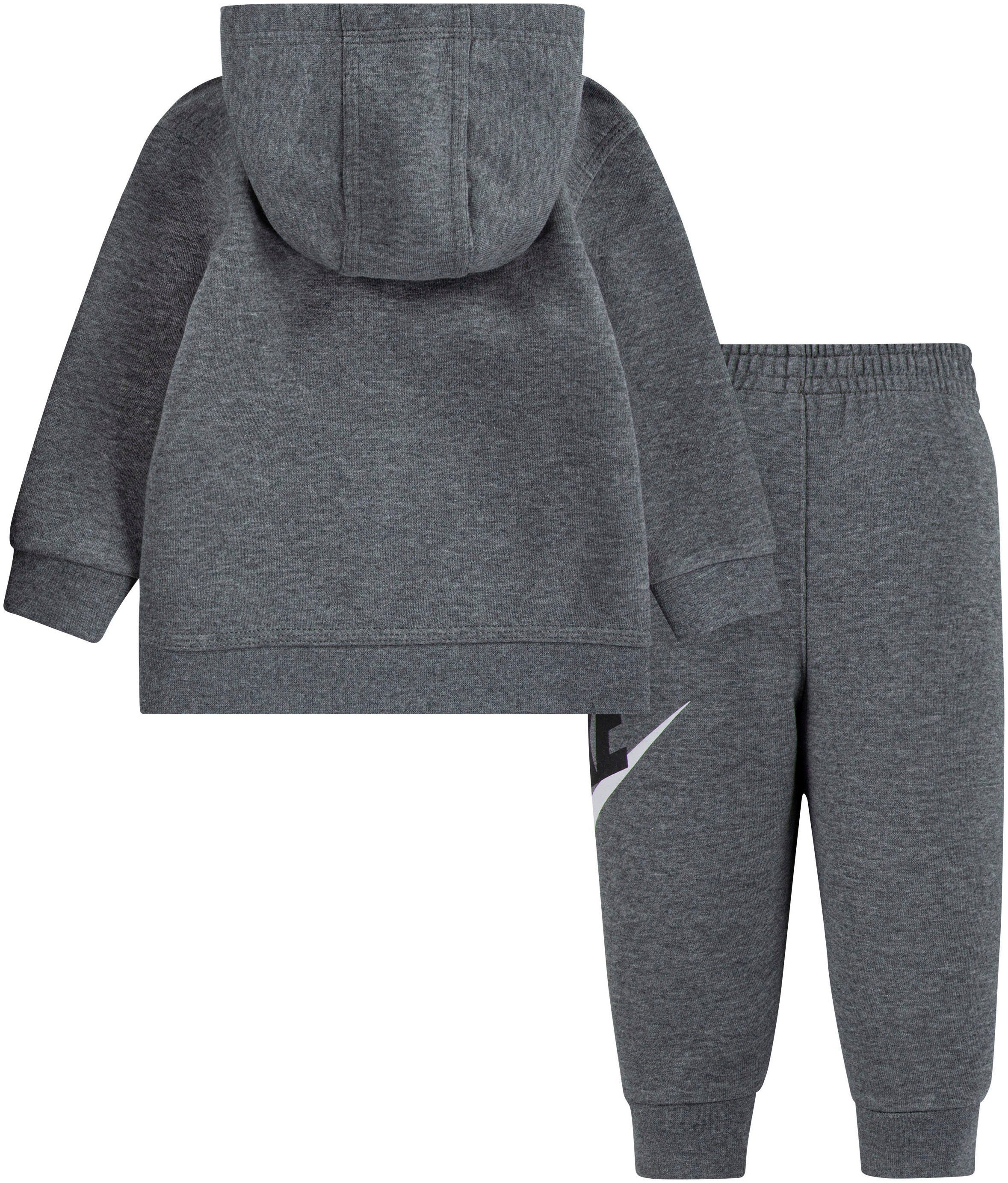 Nike Sportswear SET JOGGER grau-meliert 2PC & HOODIE Jogginganzug FLEECE (Set, 2-tlg) PO
