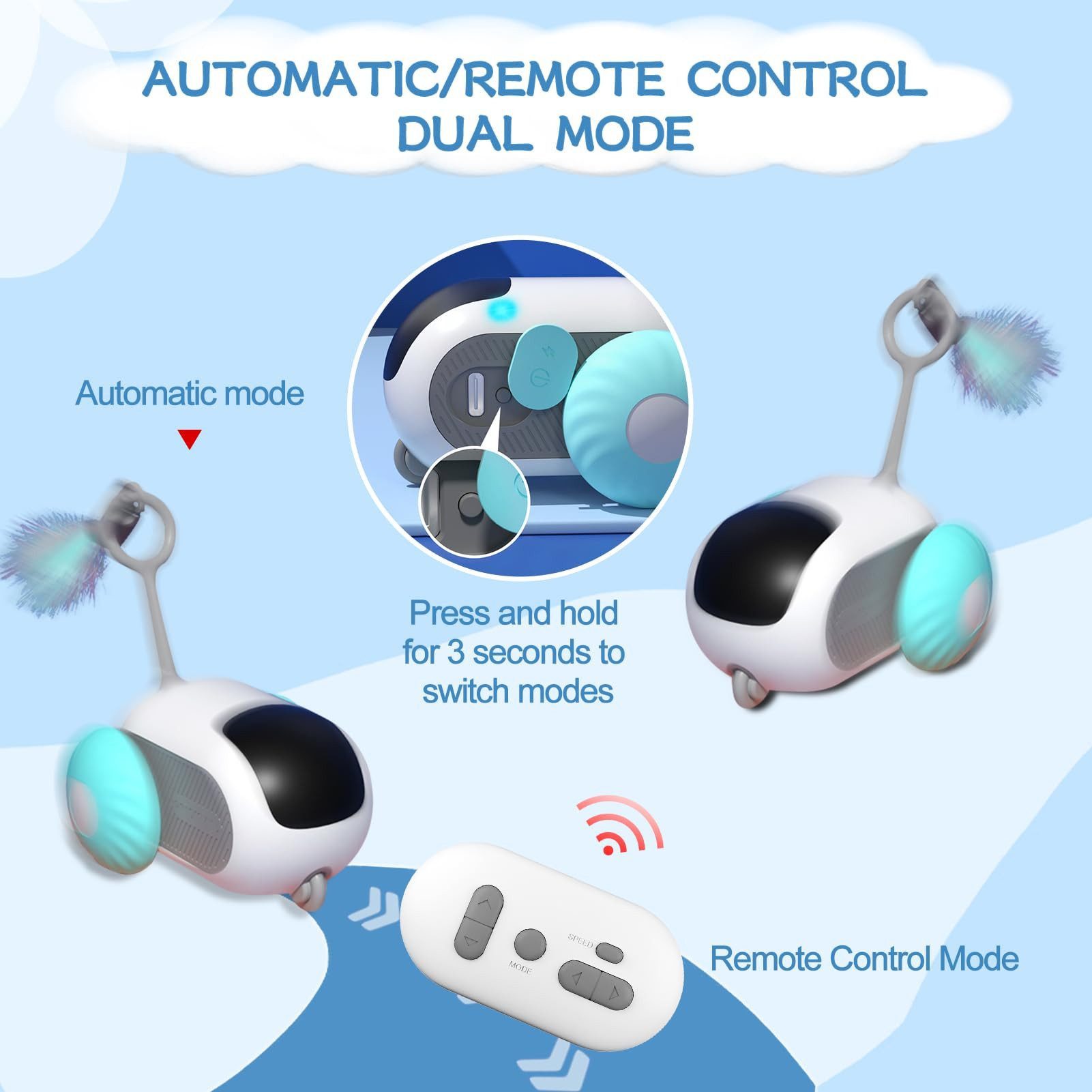 POPOLIC Tier-Beschäftigungsspielzeug Katzenspielzeug Interaktives Elektrisc günstig online kaufen