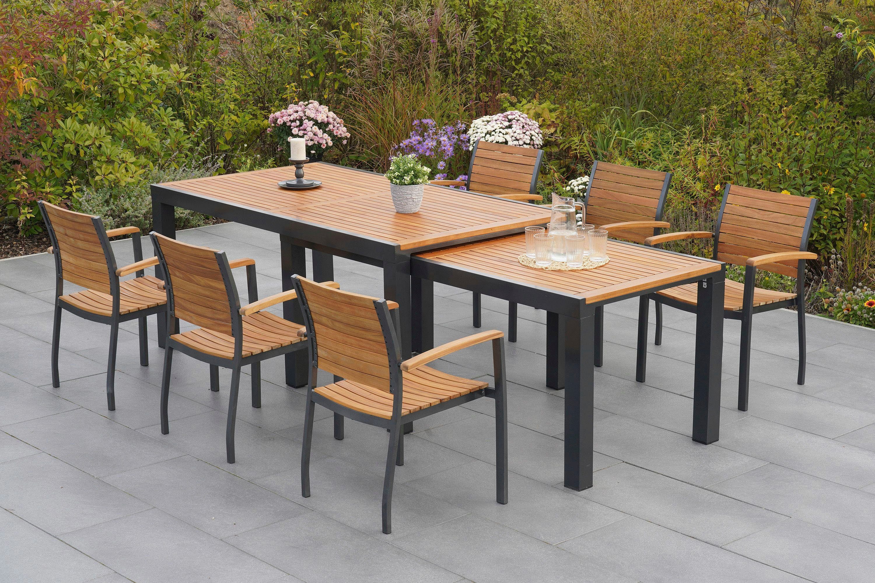 MERXX Garten-Essgruppe Santorin, (7-tlg)
