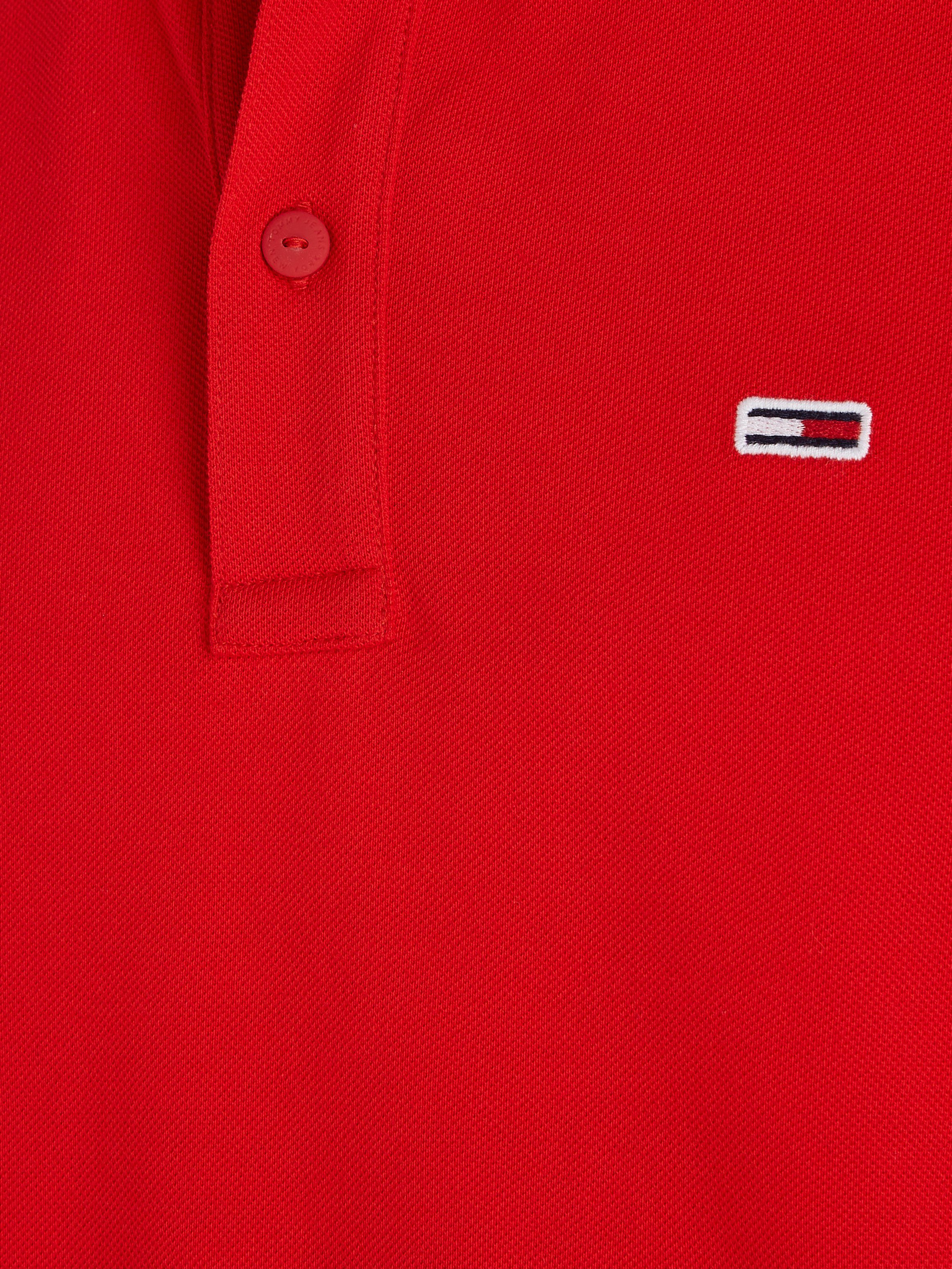 Tommy Jeans Poloshirt TJM mit Crimson Deep PLACKET POLO SLIM Polokragen