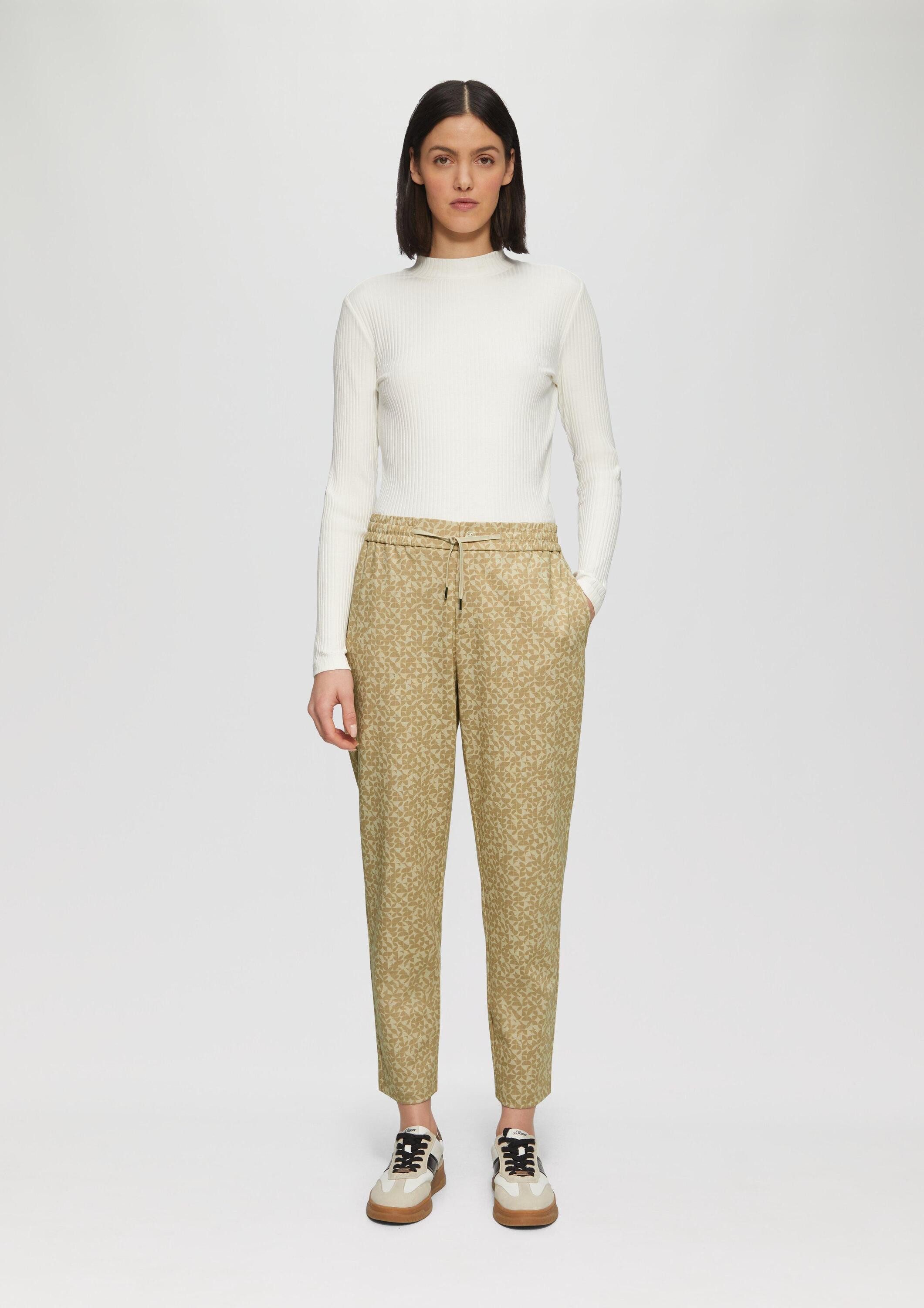 s.Oliver 7/8-Hose Hose Gemusterte Jogpants und günstig online kaufen