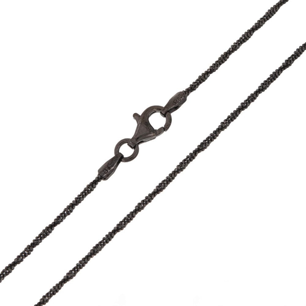 Cavill Silberkette Schicke schwarze Ruthenium-Sterling-Silber-Halskette (1-tlg)