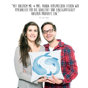 Mr. & Mrs. Panda Dekokissen Sternzeichen Fische - Weiß - Geschenk, Motivkissen, Horoskop, Fische