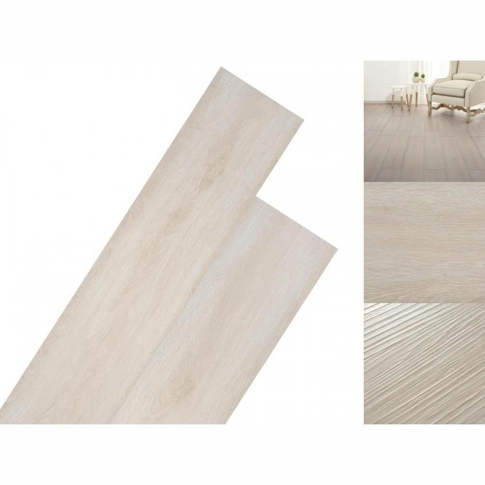 vidaXL Ламинат PVC Ламинат Dielen 5,26 m² 2 mm Eiche Klassisch Weiß