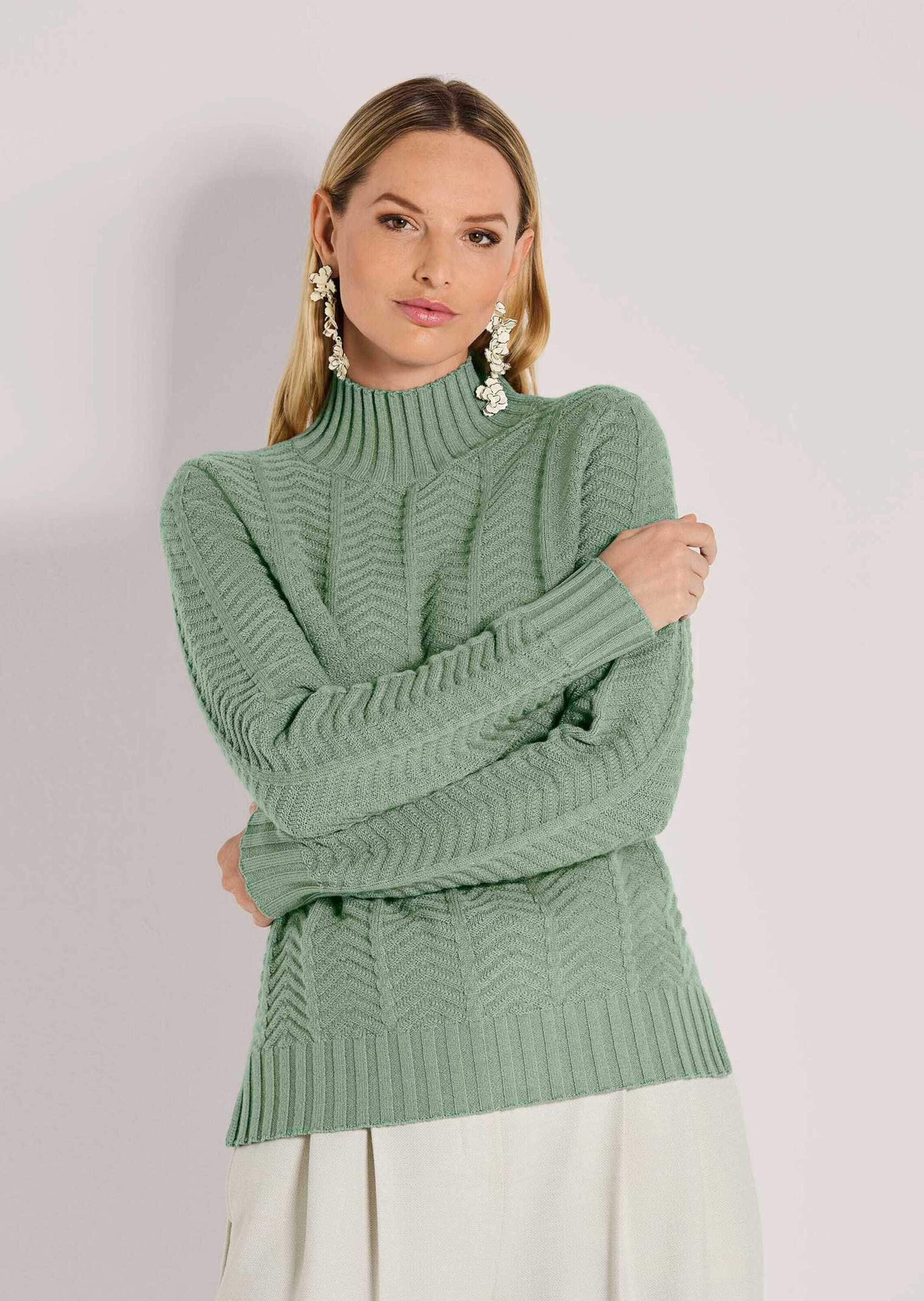 MADELEINE Strickpullover Eleganter Winterpullover mit Strukturstrick günstig online kaufen