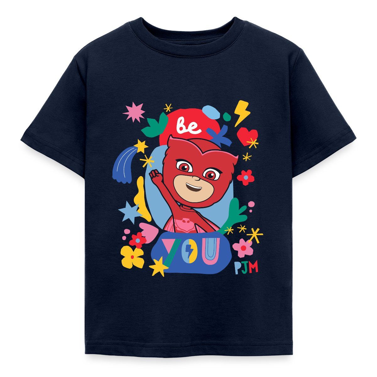 Spreadshirt T-Shirt PJ Masks Owlette Slogan Be You Sei Du Selbst Kinder T-Shirt (1-tlg)