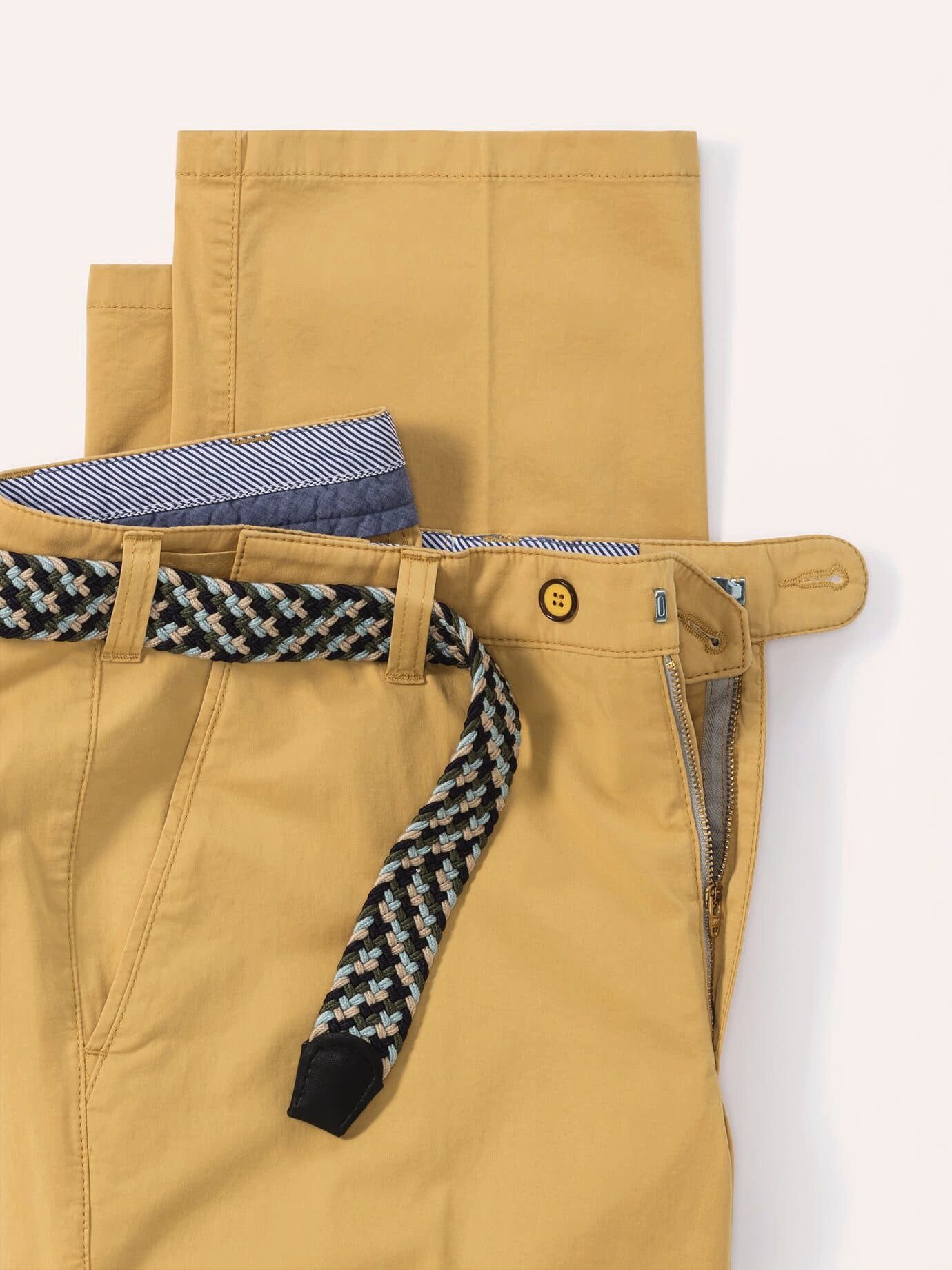 Walbusch Chinohose Herren Extraglatt-Stretchbund-Chino Regular Fit bügelfrei, bügelfrei, Kurzgröße – Bild 4 von 5