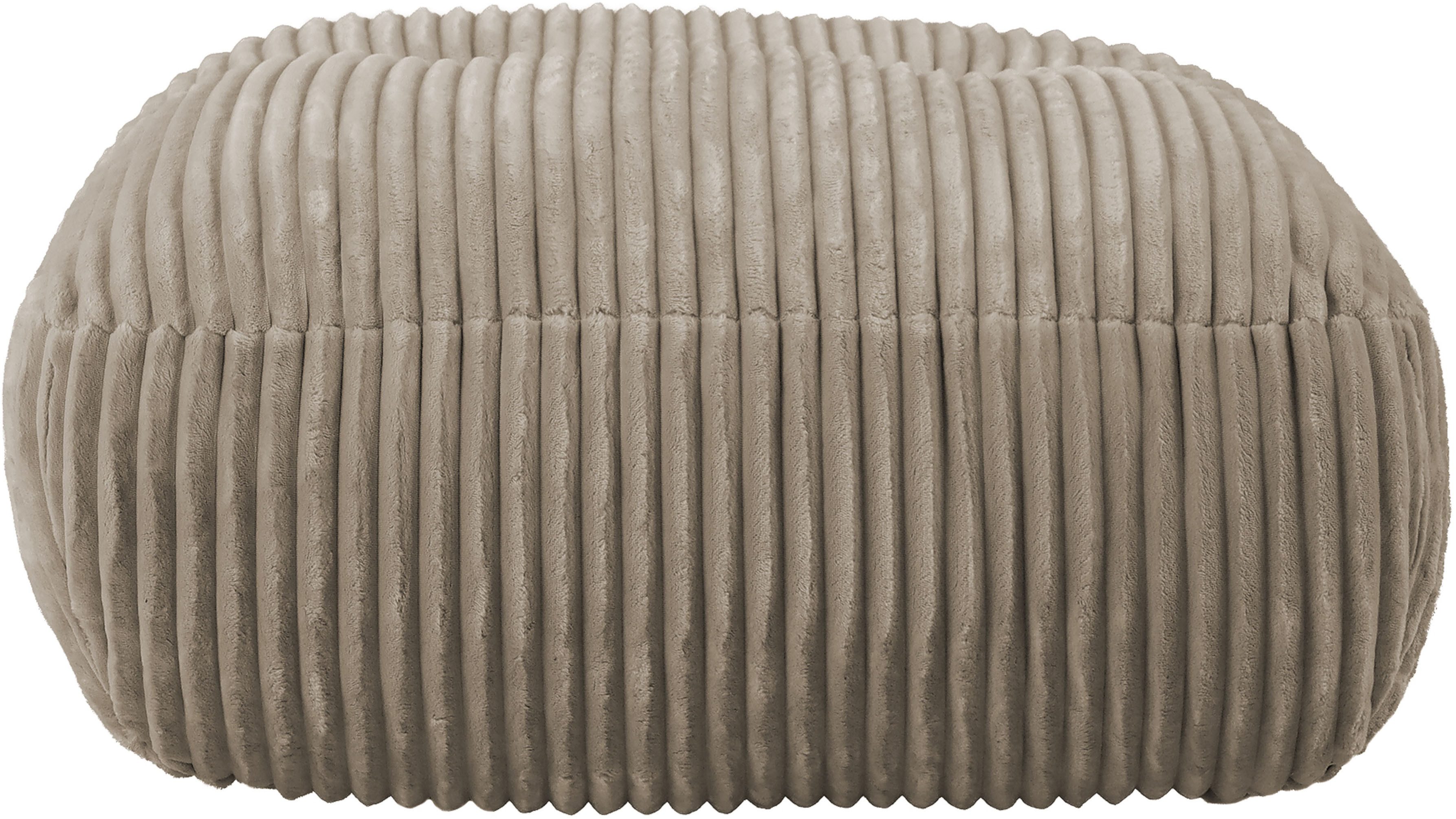 TRENDMANUFAKTUR Hocker Be Fluffy: Weicher Breitcord Bezugsstoff, perfekte Ergänzung zur Serie, Polsterhocker mit softem Sitzkomfort, moderner breiter Kedernaht – Bild 4 von 5