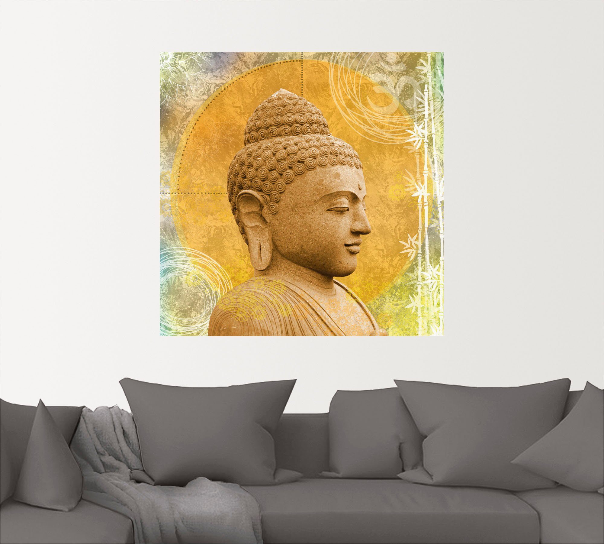 Spa St), (1 Wandaufkleber Alubild, Wandbild in Buddha oder Poster Artland II, Leinwandbild, Größen versch. als