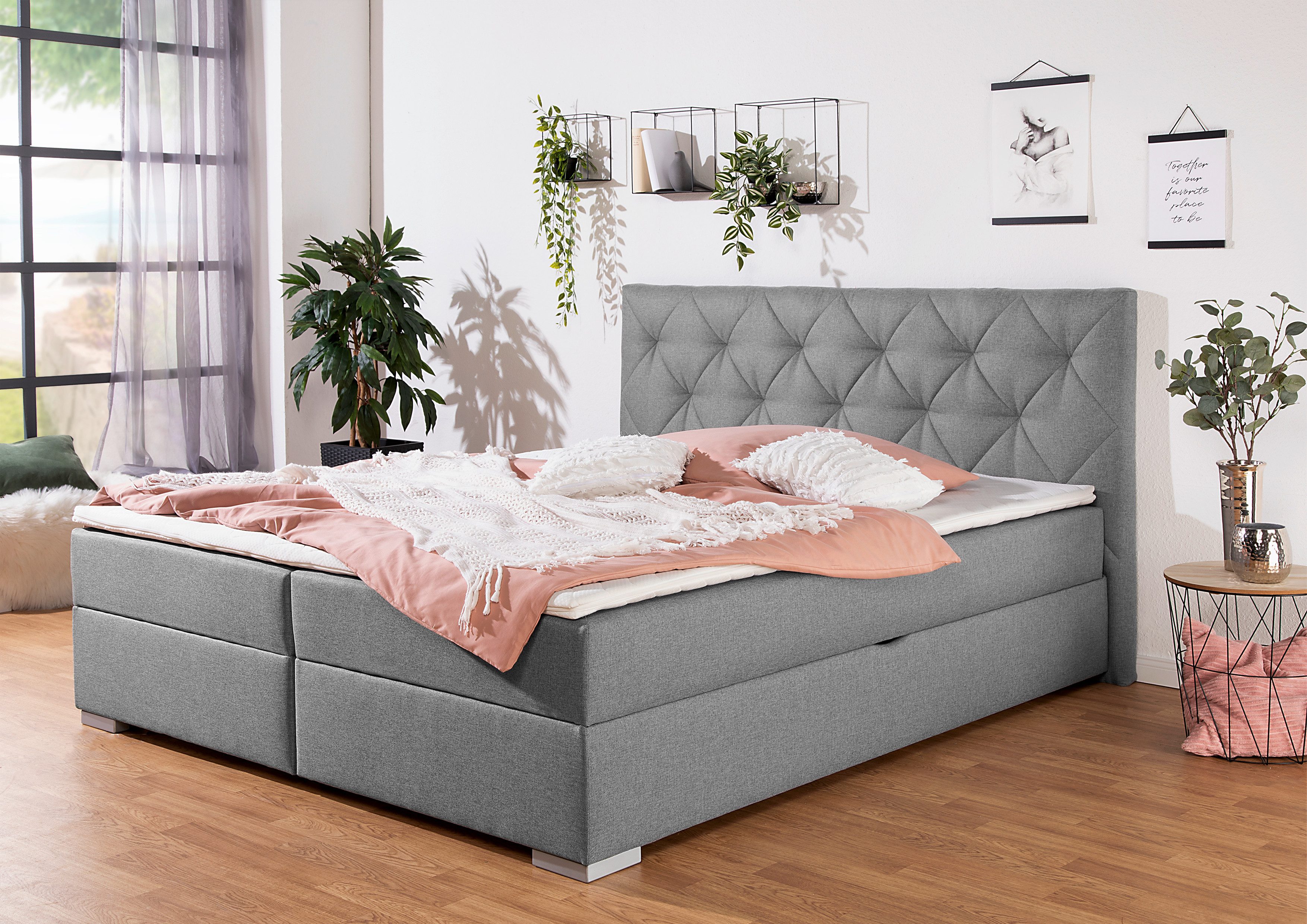 Home affaire Boxbett Tynan, wahlweise mit Bettkasten, in H2, H3 & H4 erhältilich