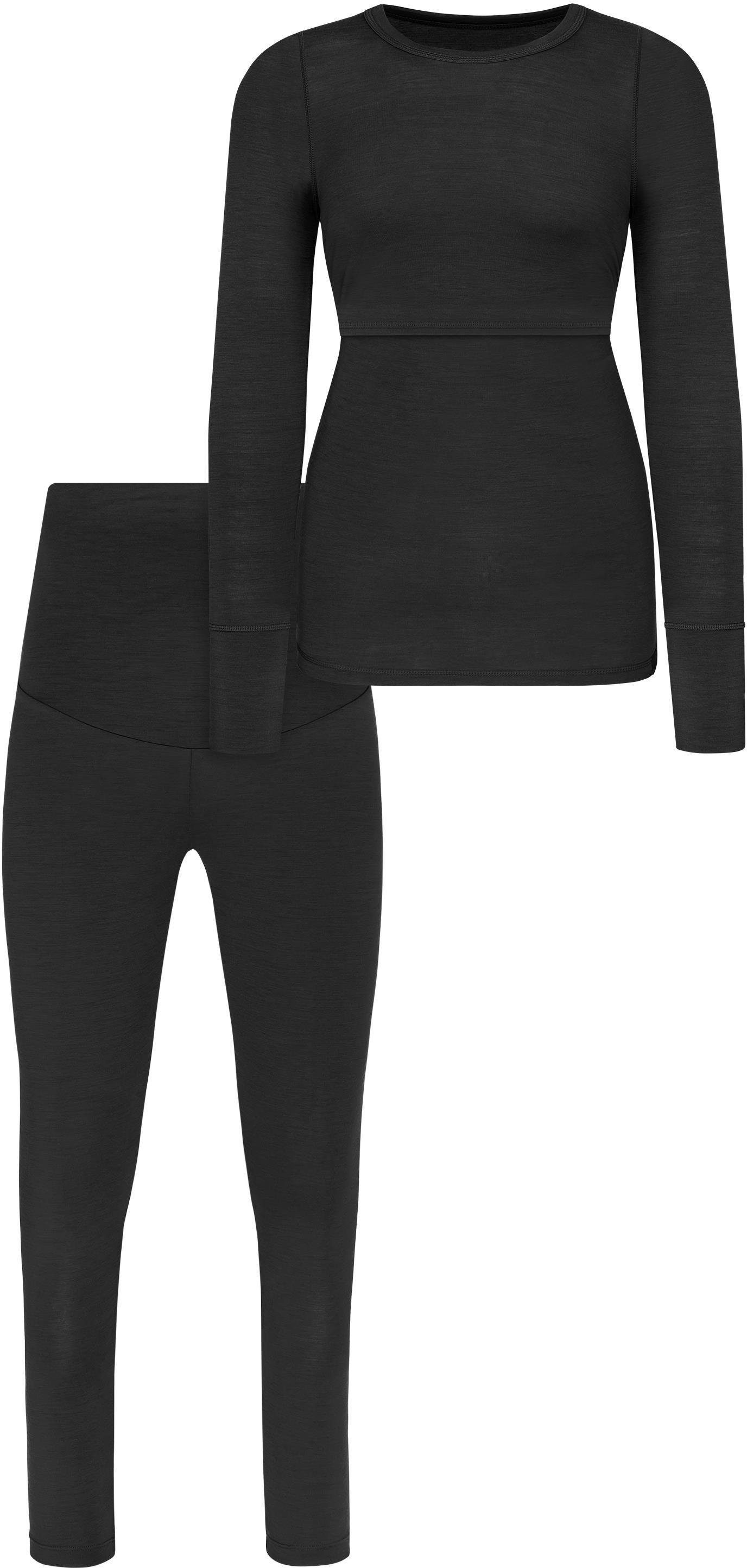 normani Umstandsleggings Merino Unterwäsche Umstandsmode Garnitur Set Umsta günstig online kaufen