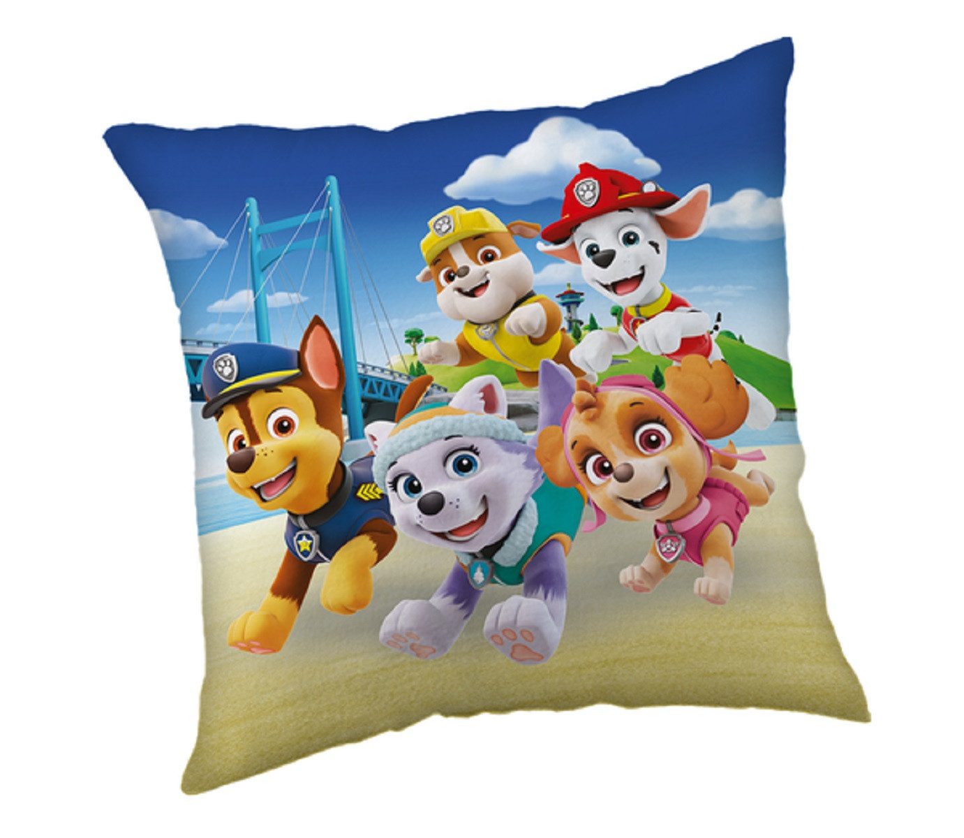 PAW PATROL Dekokissen Kopfkissen (1 Stück) Premium Dekokissen mit beidseitigem Digitaldruck