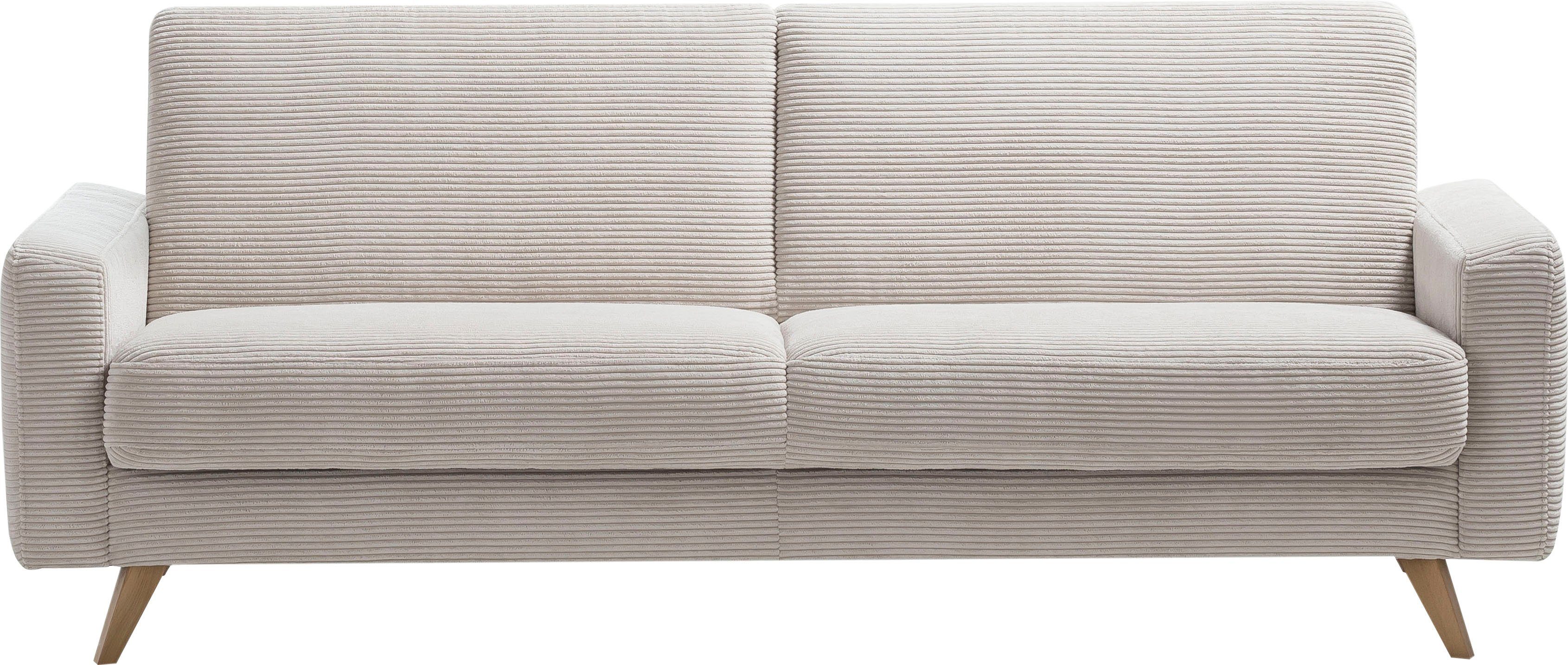 exxpo - sofa fashion 3-Sitzer Inklusive beige und Bettkasten Bettfunktion Samso