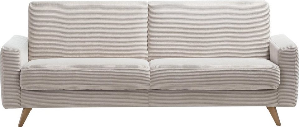 exxpo - sofa fashion 3-Sitzer Samso, Inklusive Bettfunktion und Bettkasten,  Aus FSC®-zertifiziertem Holzwerkstoff