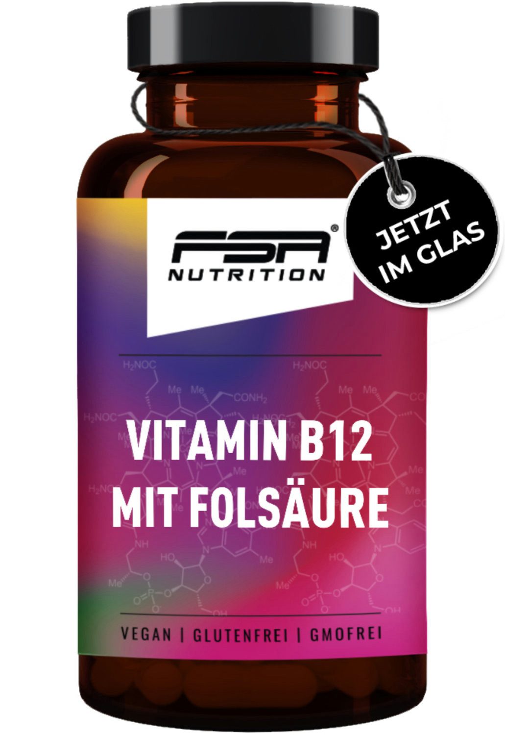 FSA NUTRITION Vitamin B12 Methylcobalamin 500 µg mit Folsäure Tabletten, 180 St., 45 g