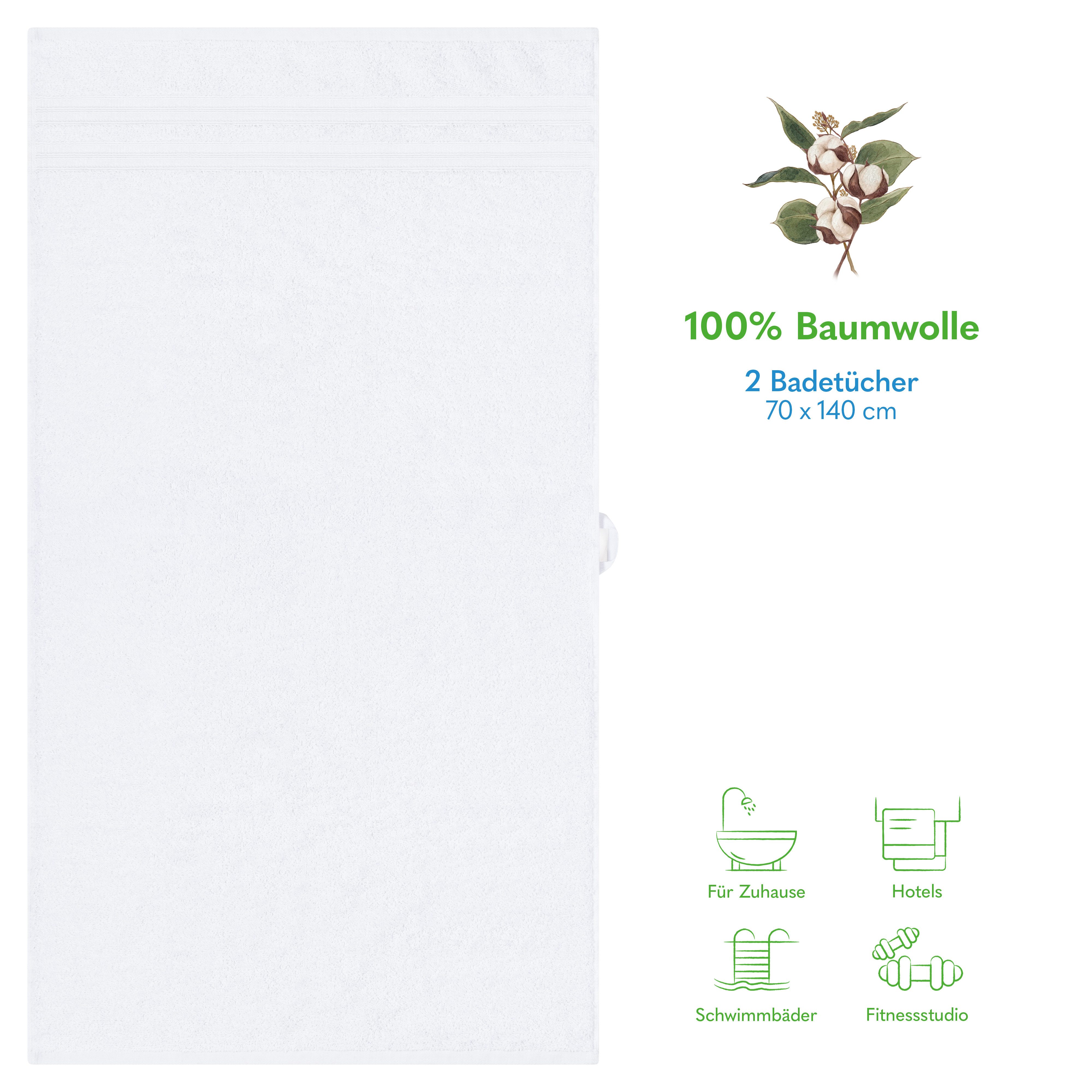 HAMMETEX Duschtuch 2er Set Badetücher 70x140 günstig online kaufen