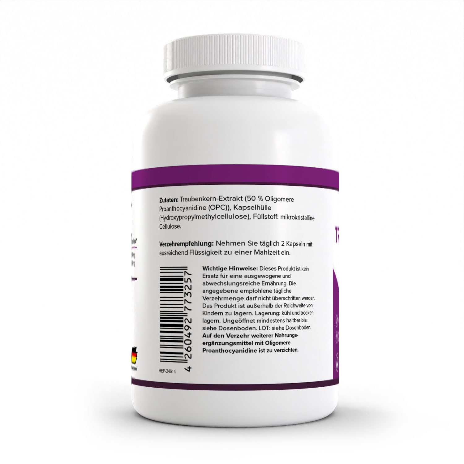 Zec+ Nutrition HEALTH+ OPC TRAUBENKERN EXTRAKT, 120 Kapseln Kapseln