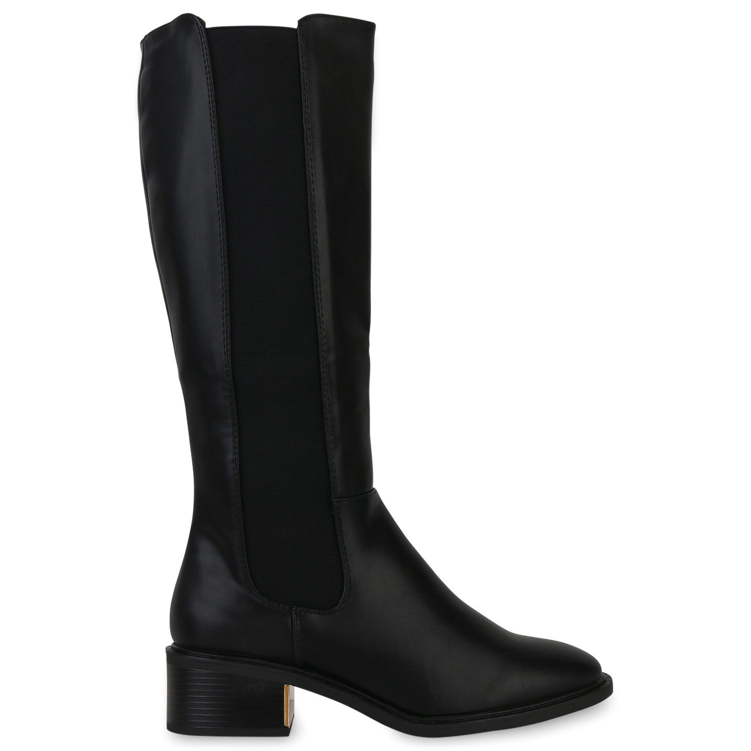 VAN HILL 840543 Stiefel Damen Stiefel Aurora Klassische Stiefel mit Blockabsatz Basic – Bild 2 von 4