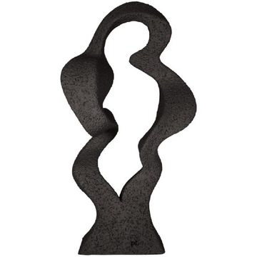 Present Time Skulptur Statue Abstract Art Wave Polyresin Black