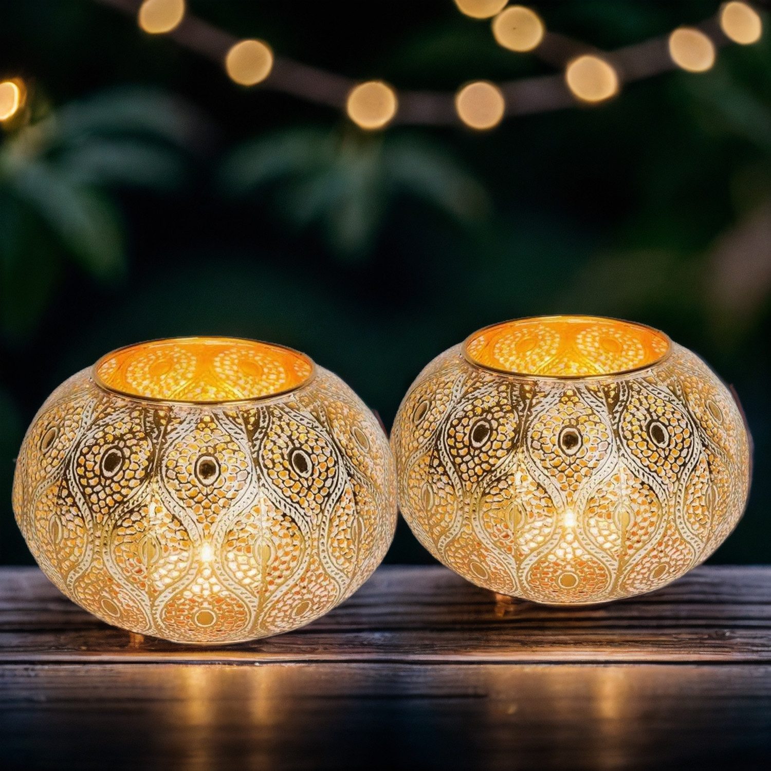 Marrakesch Orient & Mediterran Interior Teelichthalter 2er Set MAADES Desig günstig online kaufen