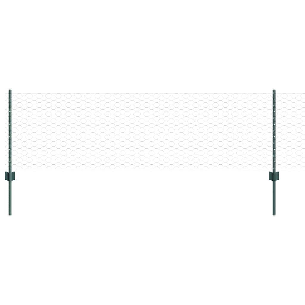 vidaXL Gartenzaun Zaun mit Pfosten Grün günstig online kaufen