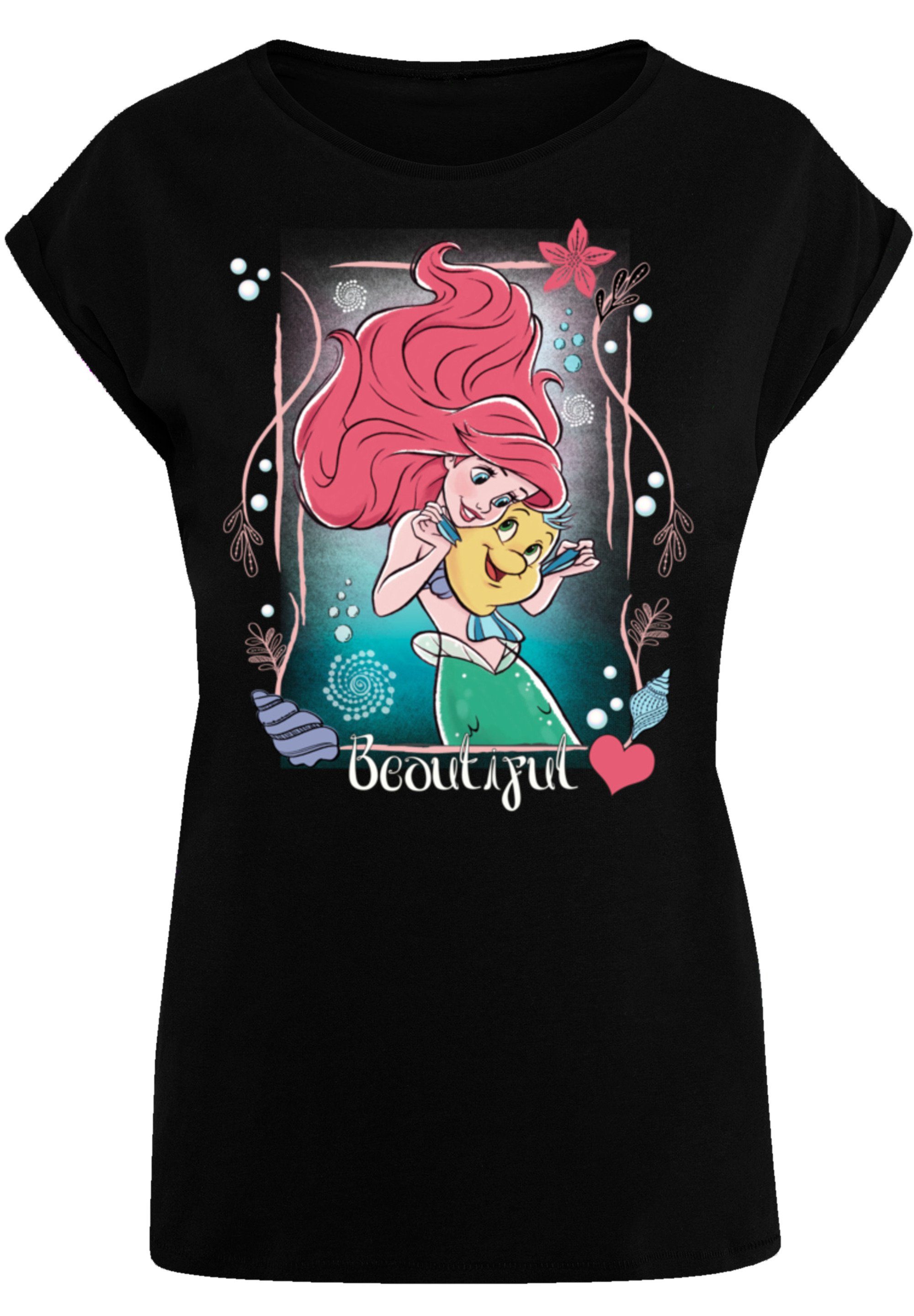 die Sehr F4NT4STIC Prinzessin Meerjungfrau weicher Baumwollstoff hohem mit T-Shirt Arielle Tragekomfort Disney Qualität, Premium