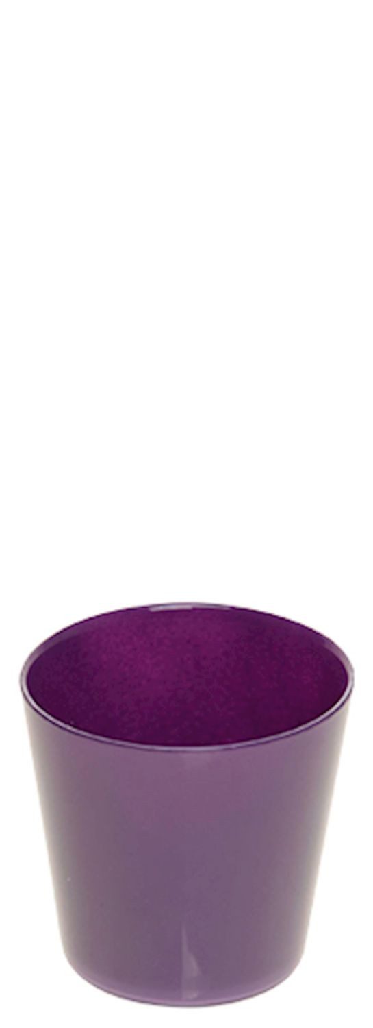 INNA-Glas Blumentopf Kerzenglas Alena aus Glas, dunkellila, 12,5cm, Ø13,3cm