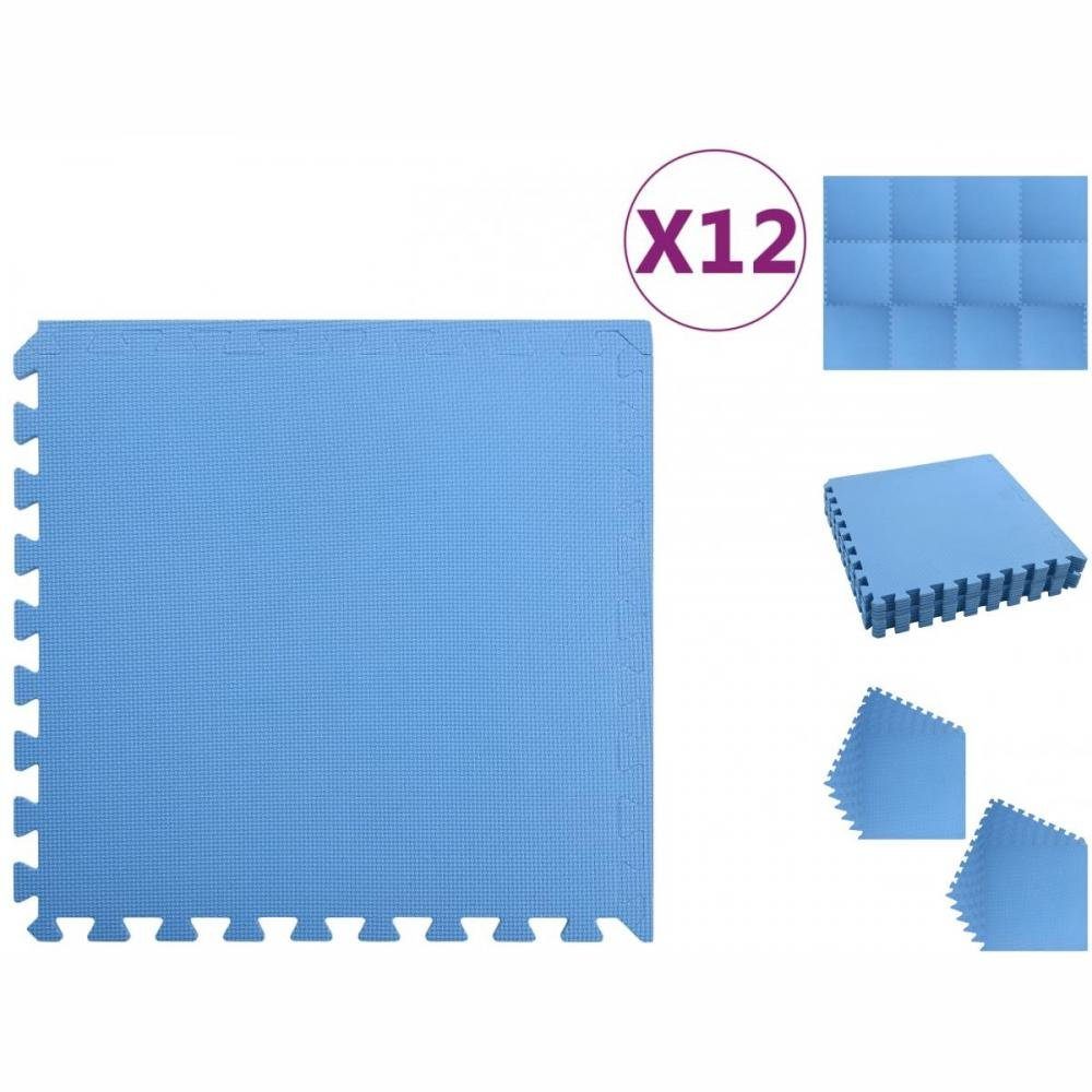 vidaXL Trainingsmatte Bodenmatten 12 Stk m² Blau 4,32 EVA-Schaum