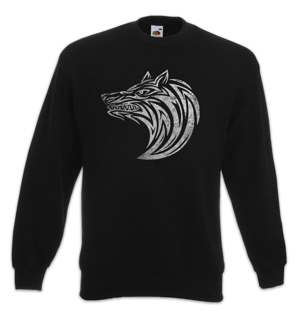 Sweatshirt Tribal Wolf I Sweatshirt Kunst Art Kelten Tattoo Knoten Keltisch Kreuz