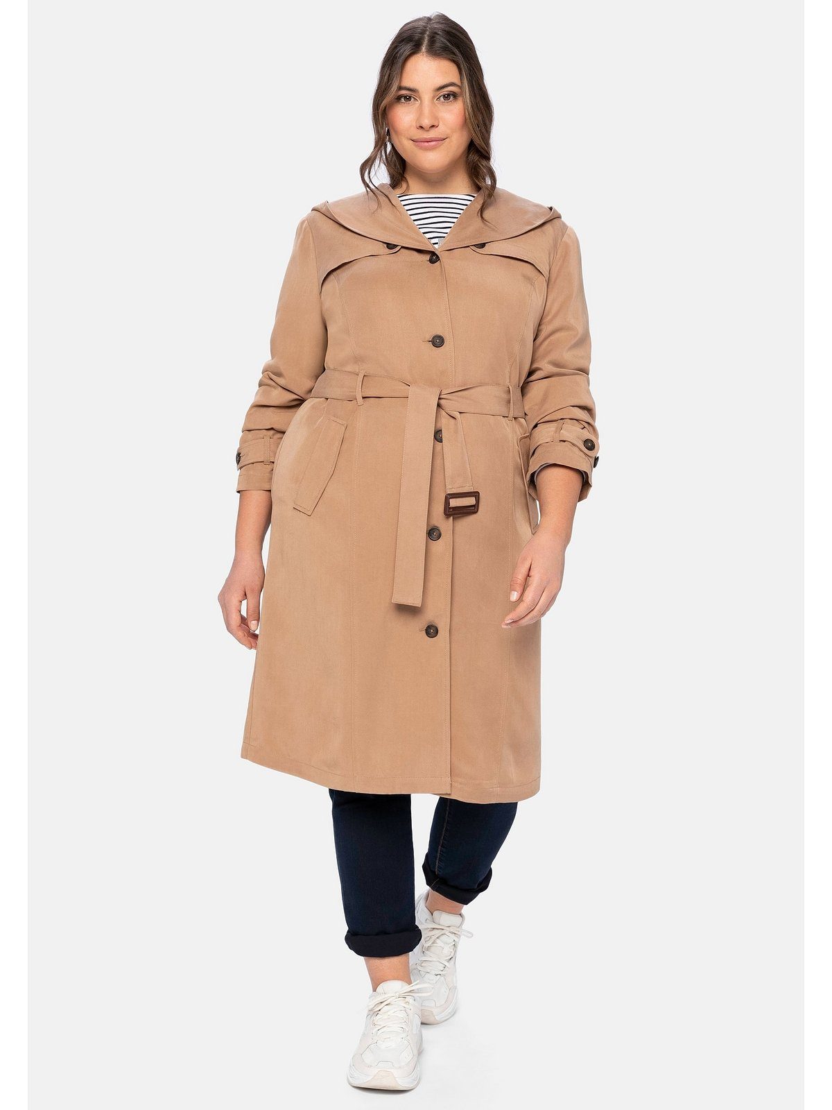 Sheego Trenchcoat Große Größen aus fließender Lyocell-Qualität. € 158,00
