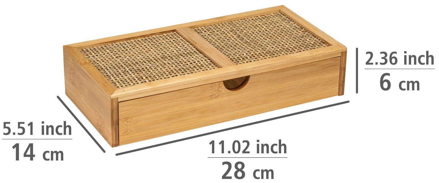 WENKO Badorganizer Allegre (1 St), aus mit Bambus und Schublade, Rattan