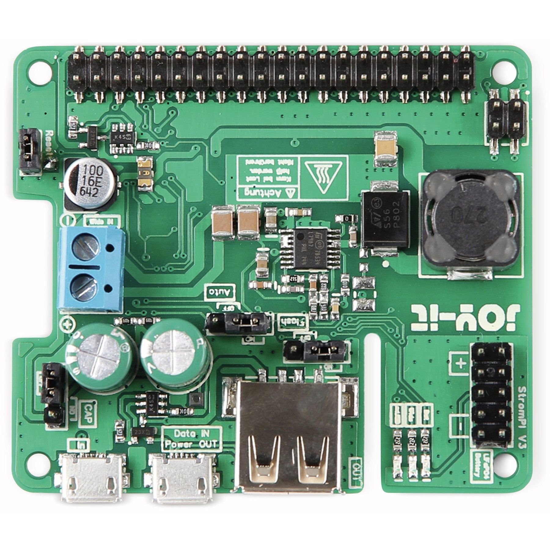 JOY-IT Strom-Pi3 Erweiterungsplatine für Raspberry Mini-PC