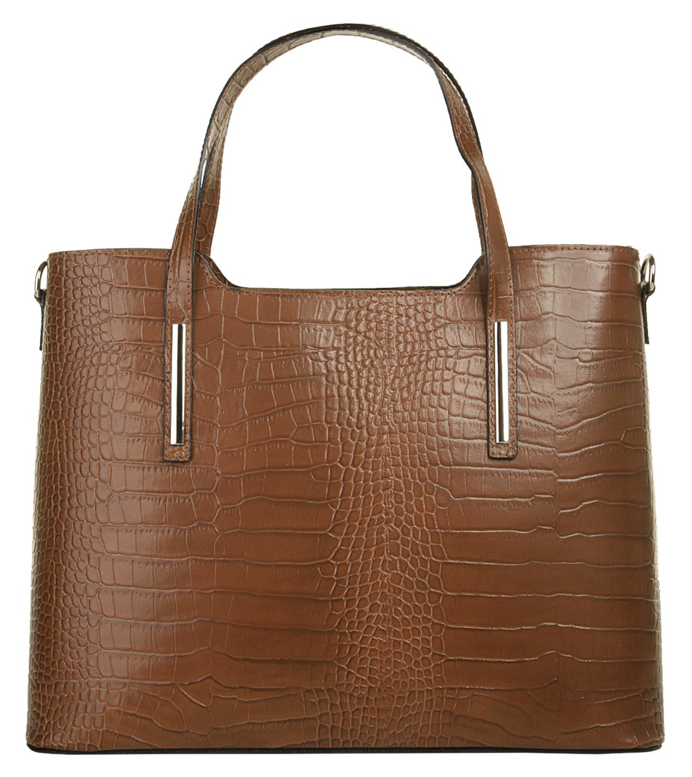 Cluty Henkeltasche, echt Leder, Made in Italy