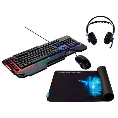 Medion® ERAZER® P81016 Tastatur-, Maus- und Mauspad-Set, (Packung, 1 St., Gaming Bundle MD88087 (Tastatur, Maus, Headset), MD88087