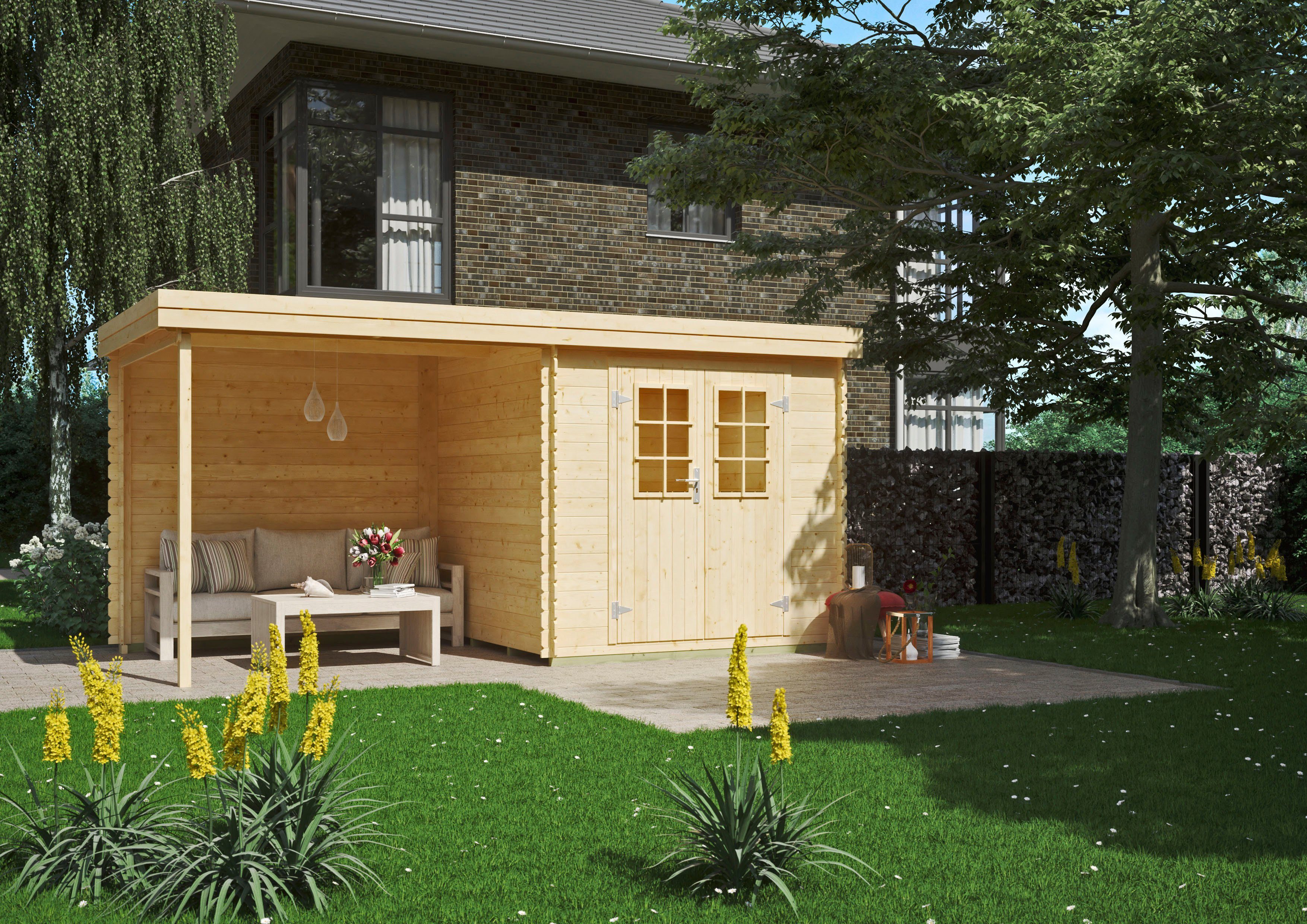 Kiehn-Holz Gartenhaus Edersee, BxT: 454x230 cm, aus naturbelassenem Fichtenholz