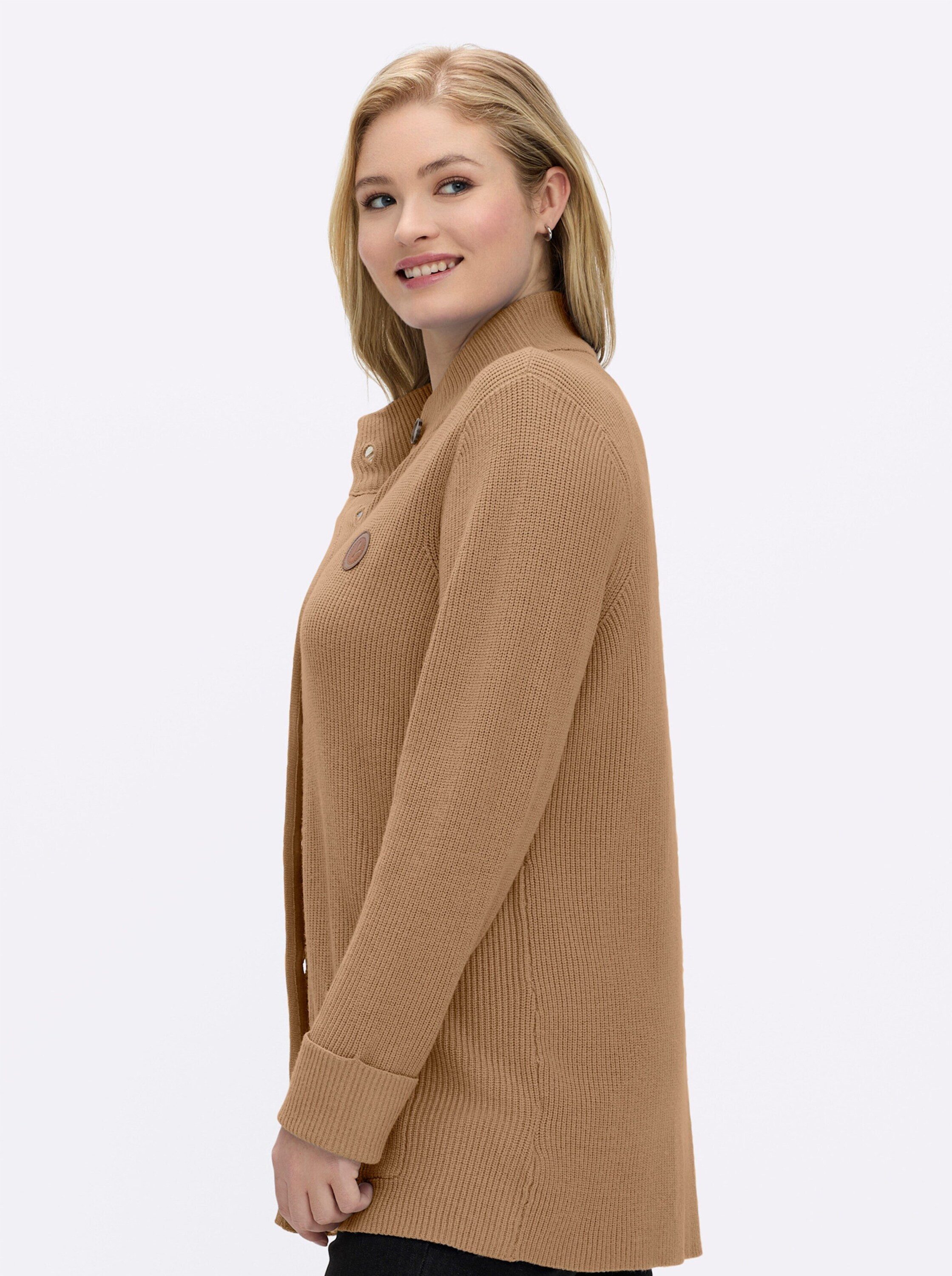 Witt Strickjacke Strickjacke Langarm Rippoptik