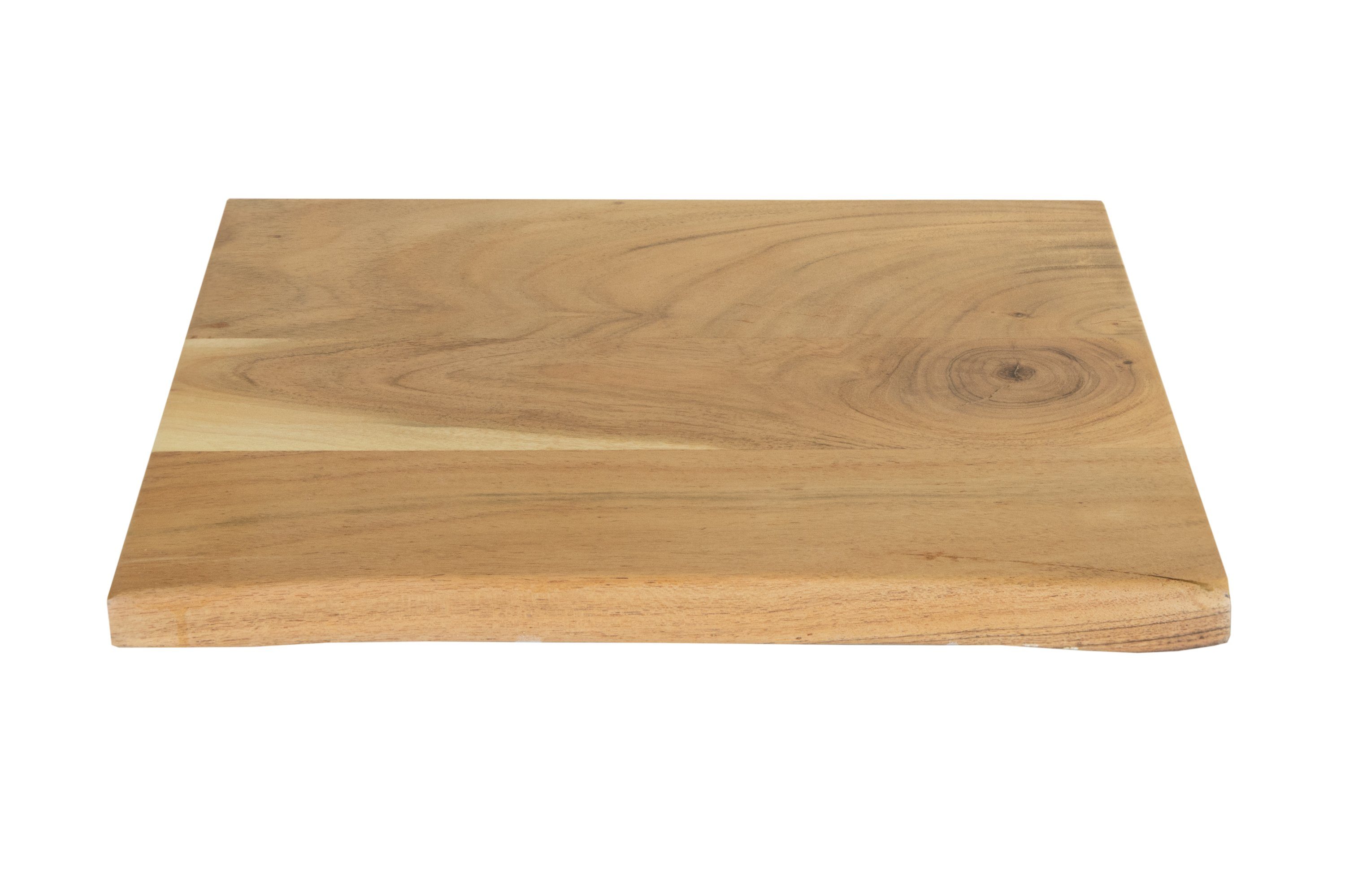 verschiedene Junado® Holzplatte, Wandregal Baumkante, Größen Akazienholz, Arya,