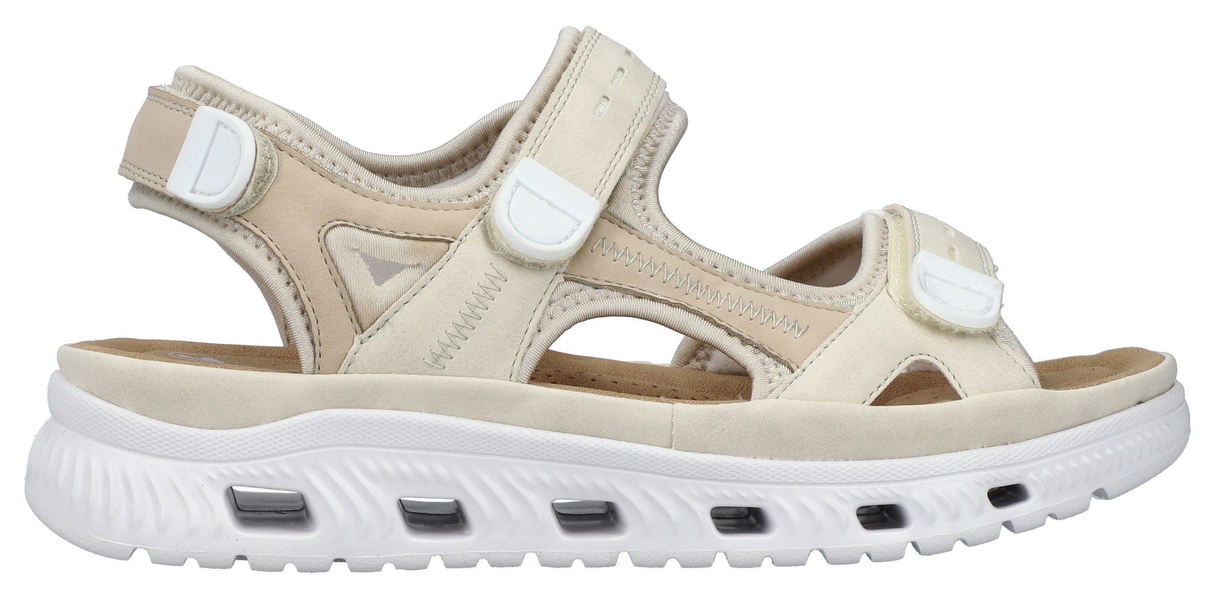 Rieker Sport Sandale, Sommerschuh, Sandalette, Plateauabsatz, mit Klettriemchen