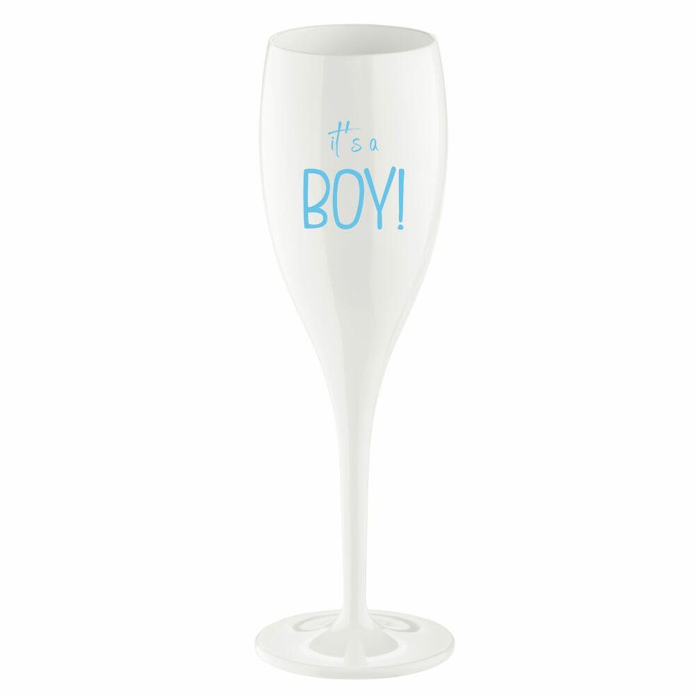 KOZIOL Sektglas Cheers No. 1 It S A Boy, 100 ml, Kunststoff