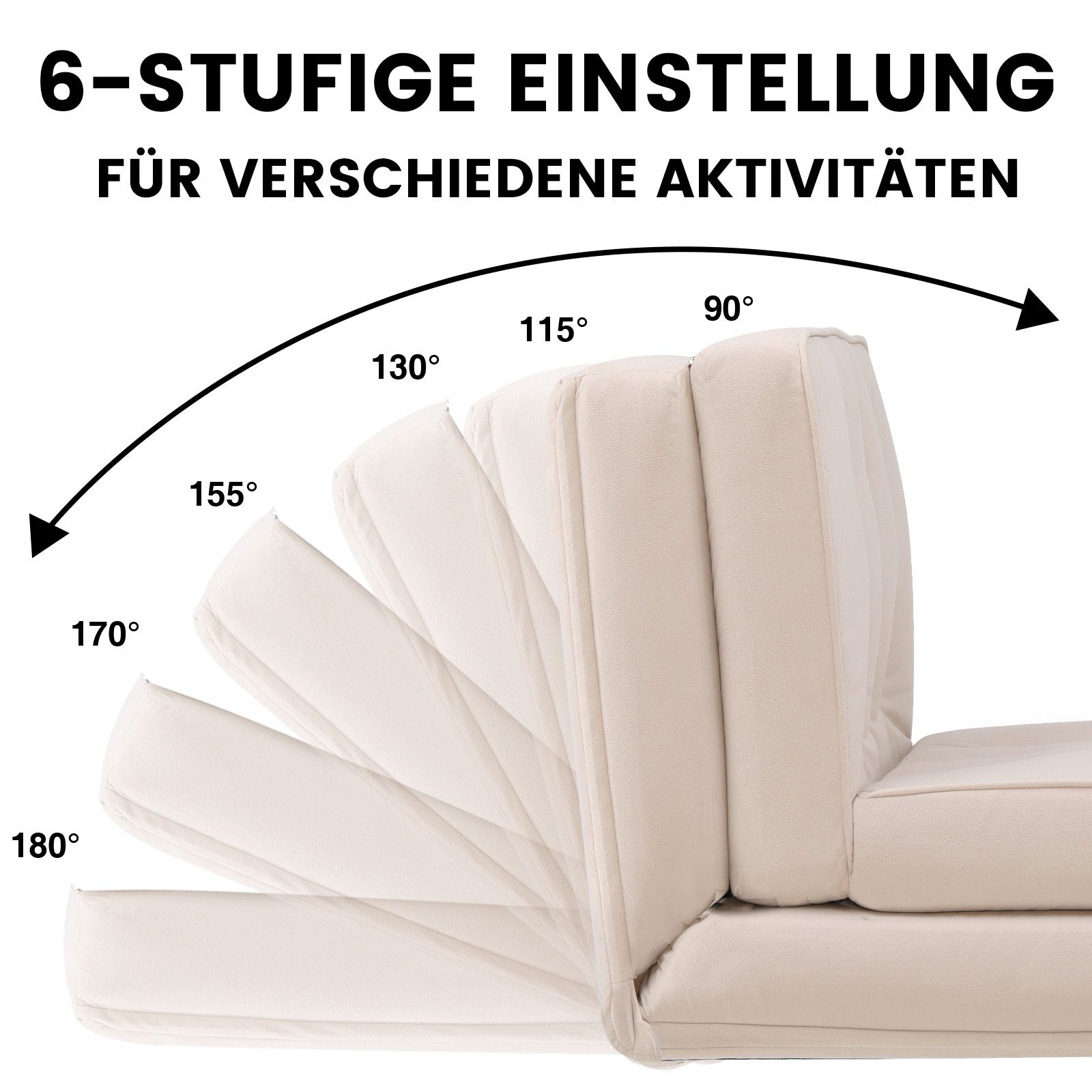 COMHOMA Kindersofa Schlafsofa Bodensofa Klappbar Bodensessel günstig online kaufen