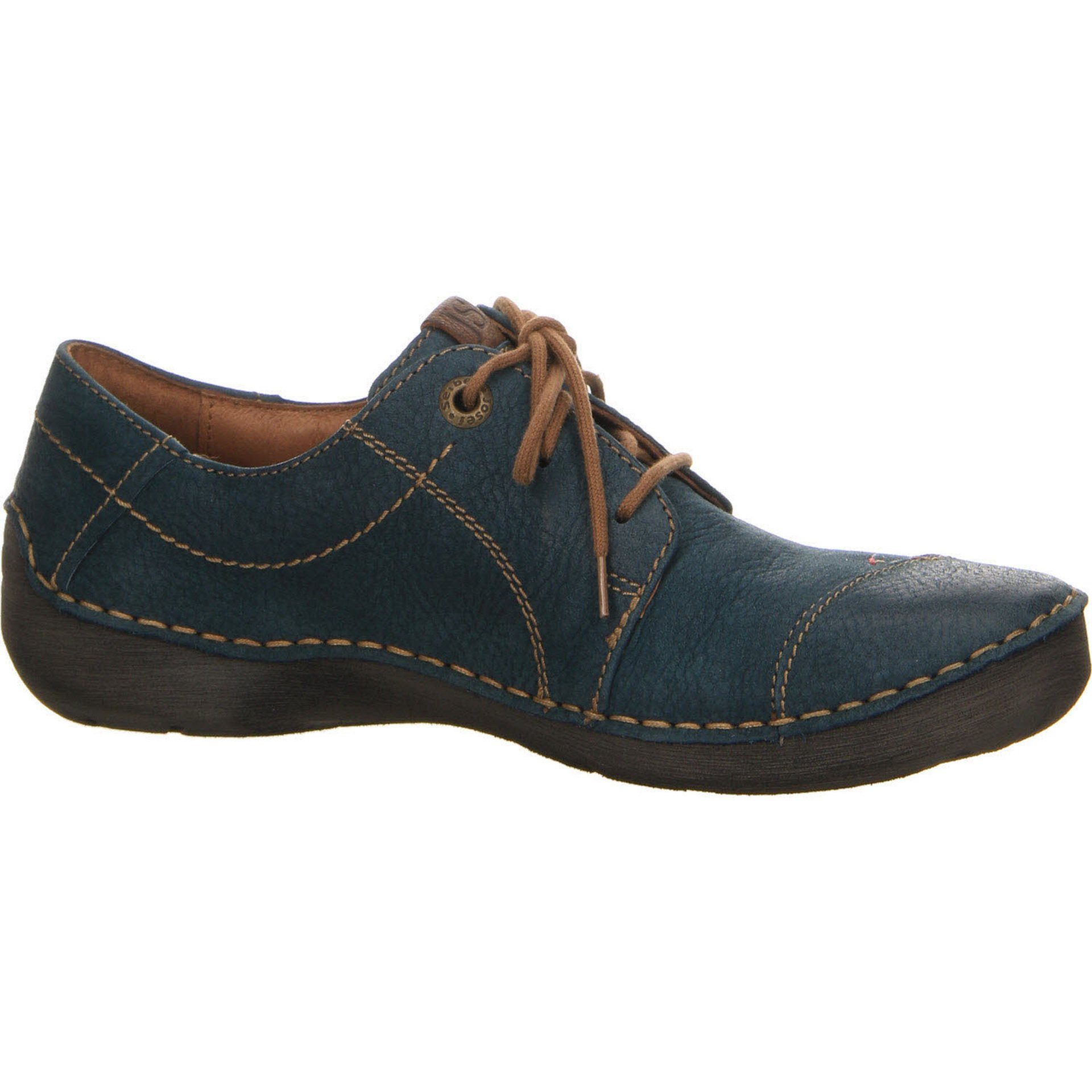 Josef Seibel Damen Schnürhalbschuhe Fergey 20 Schnürschuh Schnürschuh Veloursleder blau-mittel