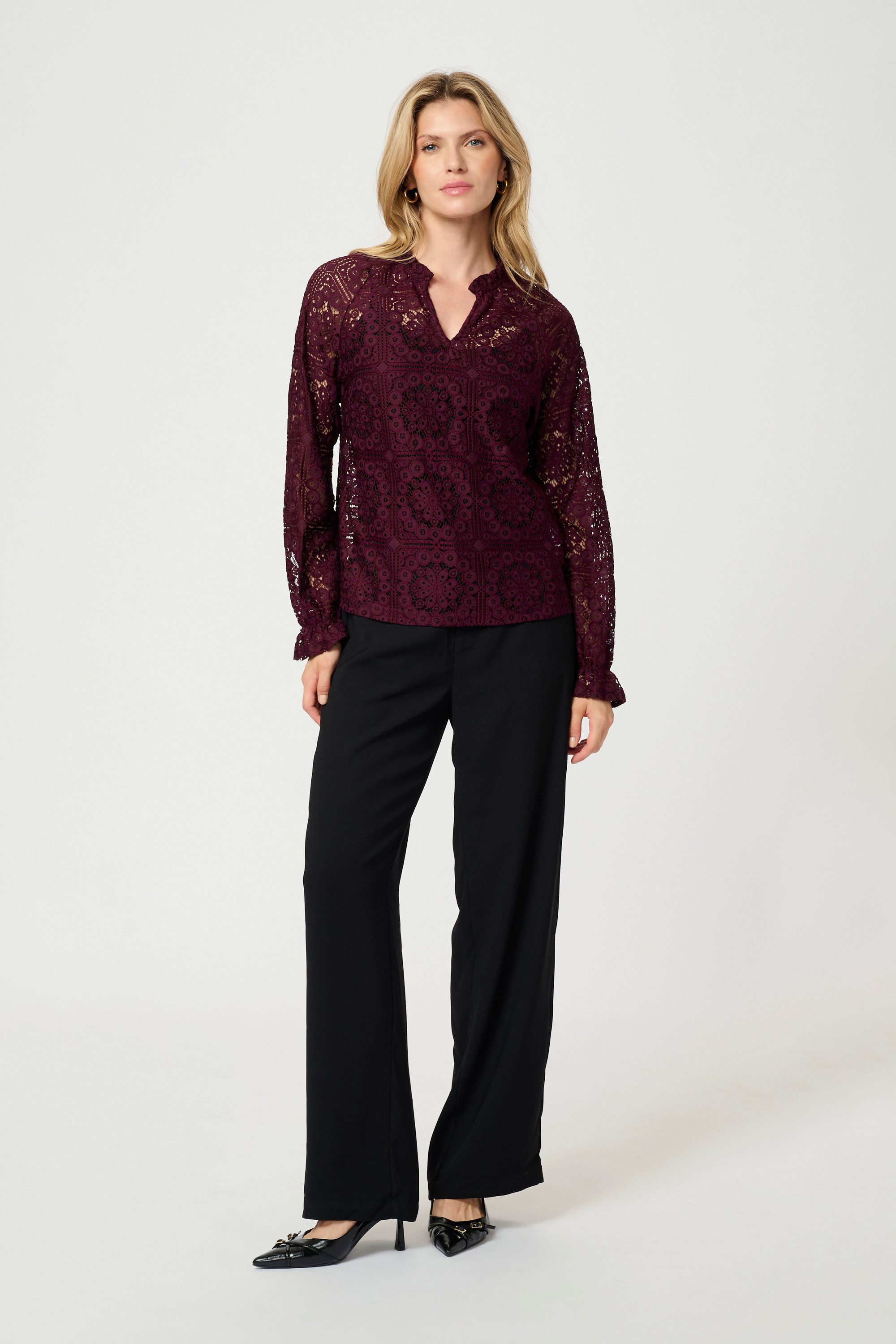 Langarmbluse Langarm-Bluse CRTiley