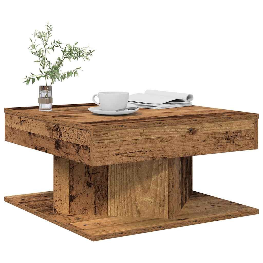 vidaXL Couchtisch NA Couchtisch Altholz-Optik 55x55x30 cm Spanplatte