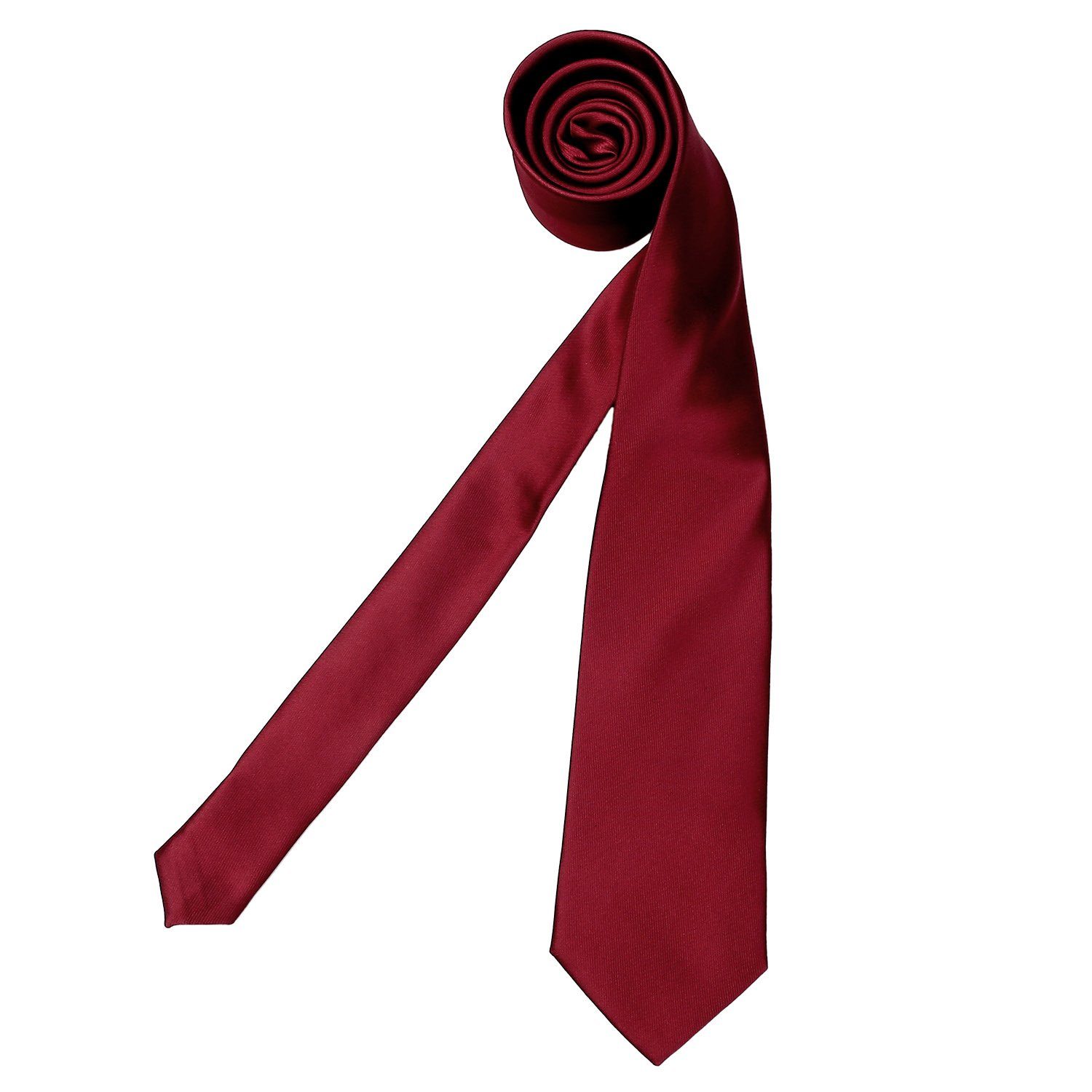 breit festliche für zeitlos oder Veranstaltungen dunkelrot 1-St., Büro DonDon cm Seidenlook, 7 Krawatte (Packung, klassischer Krawatte Schnitt, 1x Krawatte)