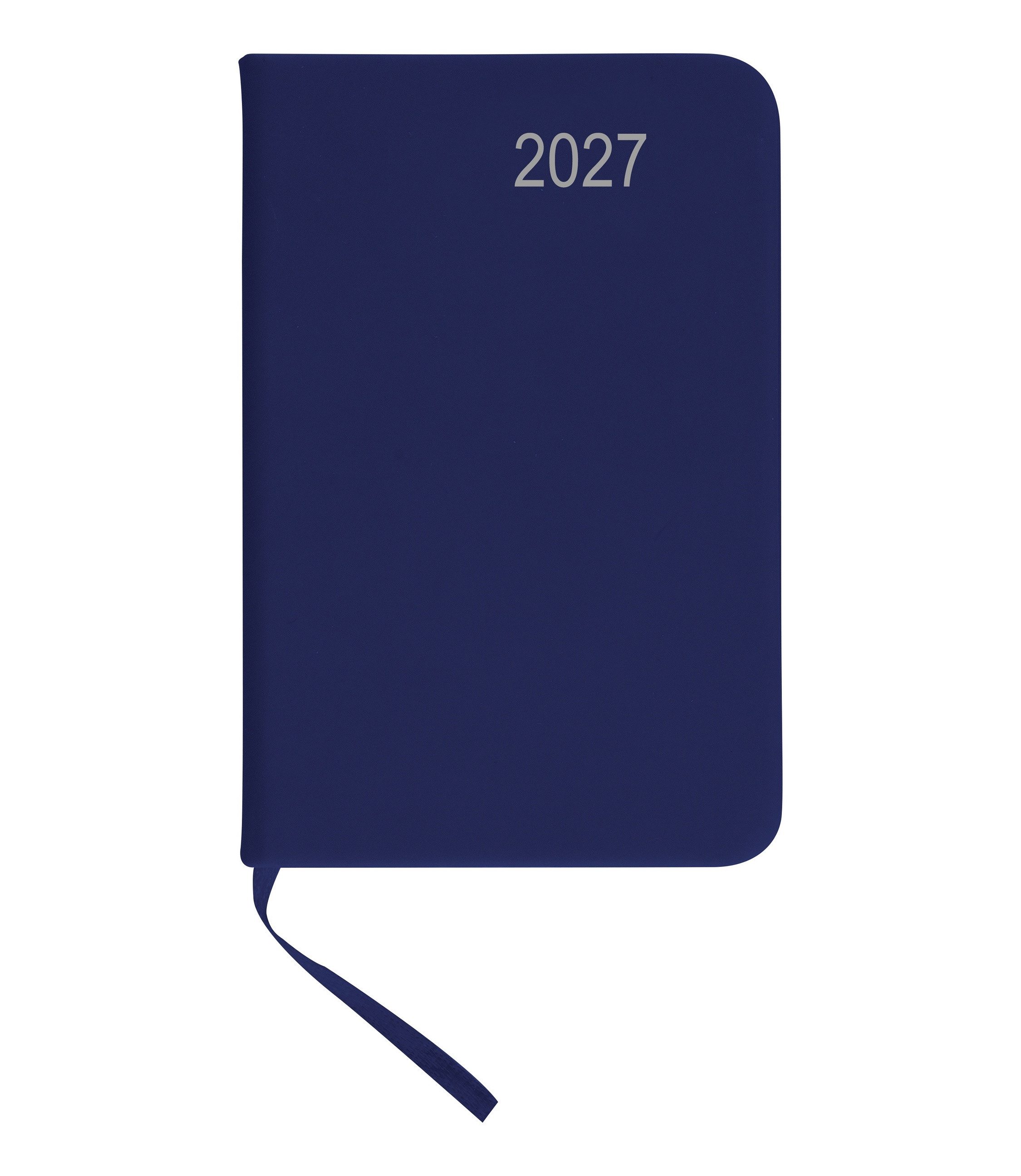Stylex Schreibwaren Monatskalender Taschenkalender 2027 / ca DIN A7 / mit PU Einband / Farbe: blau