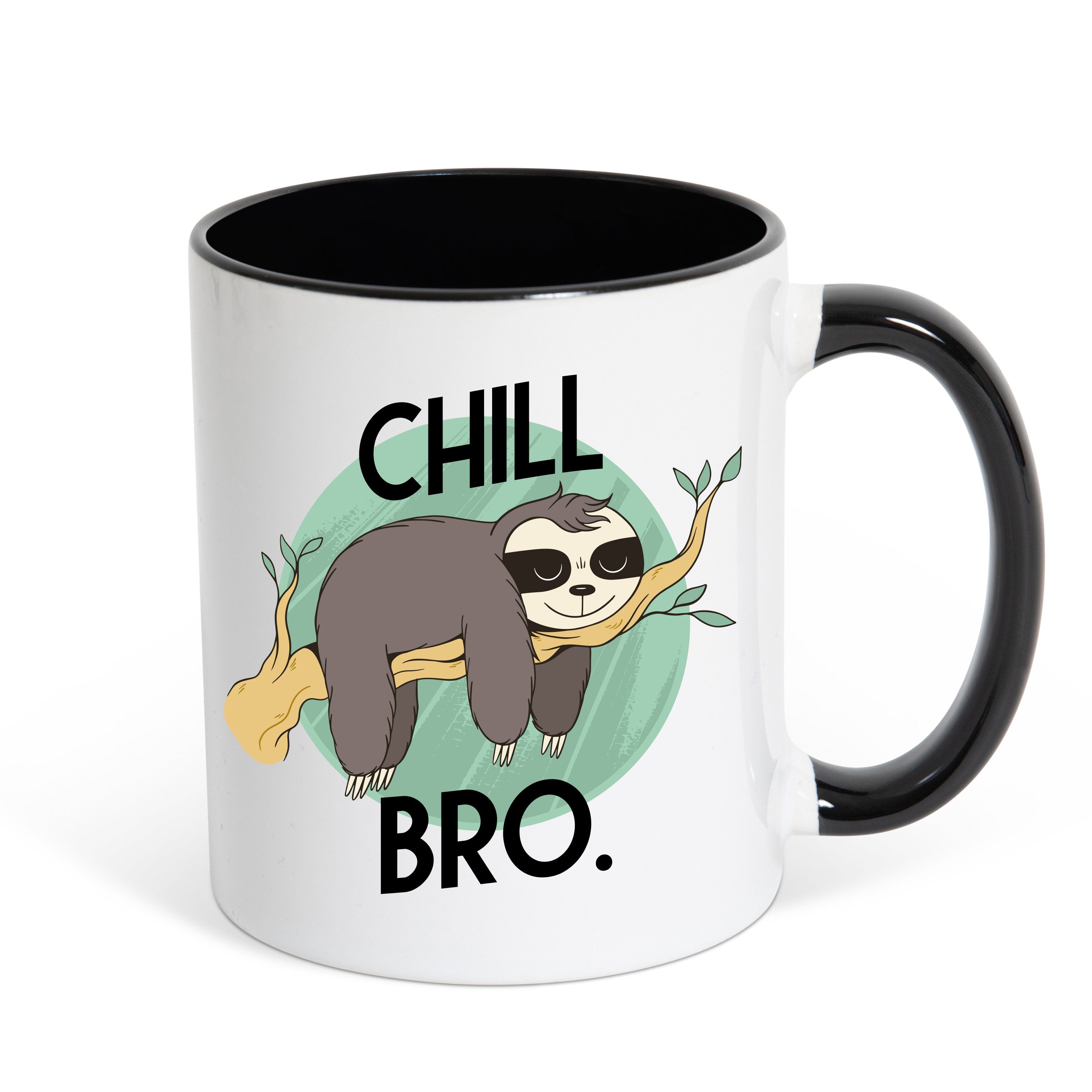 Youth Designz Tasse Chill Bro Faultier Kaffetasse Geschenk, Keramik, mit lustigem Spruch
