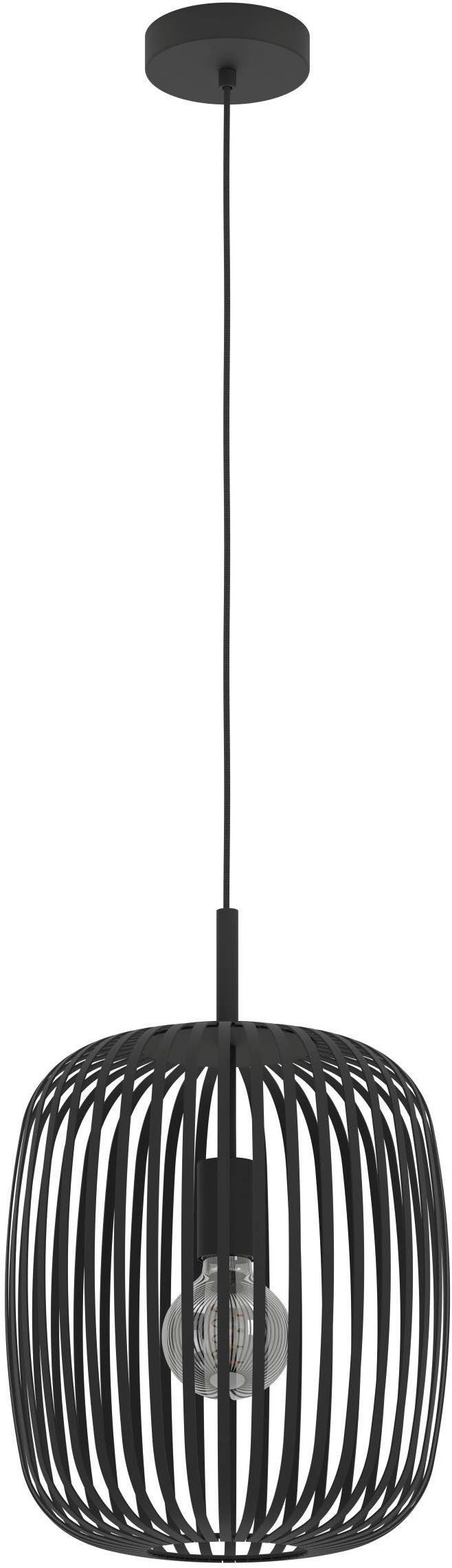 EGLO Pendelleuchte Hängeleuchte ROMAZZINA, exkl. E27, Stahl, Pendellampe, ohne Leuchtmittel, Esszimmerlampe, 110x32,5 cm (HxD), 1-flammig, modern, minimalistisch