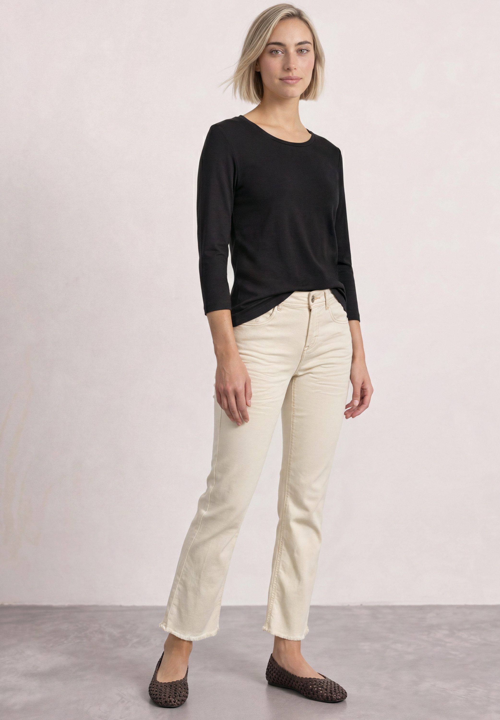 STREET ONE 3/4-Arm-Shirt mit Rundhalsausschnitt – Bild 3 von 5