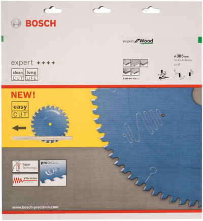 Bosch Professional Kreissägeblatt »Kreissägeblatt Expert for Wood«, 305 x 30 x 2,4 mm, 72