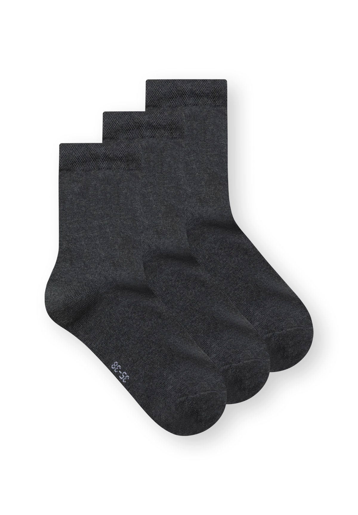 ThokkThokk Socken Mid Socks (Pack, 3-Paar) Anthrazit Melange | Socken